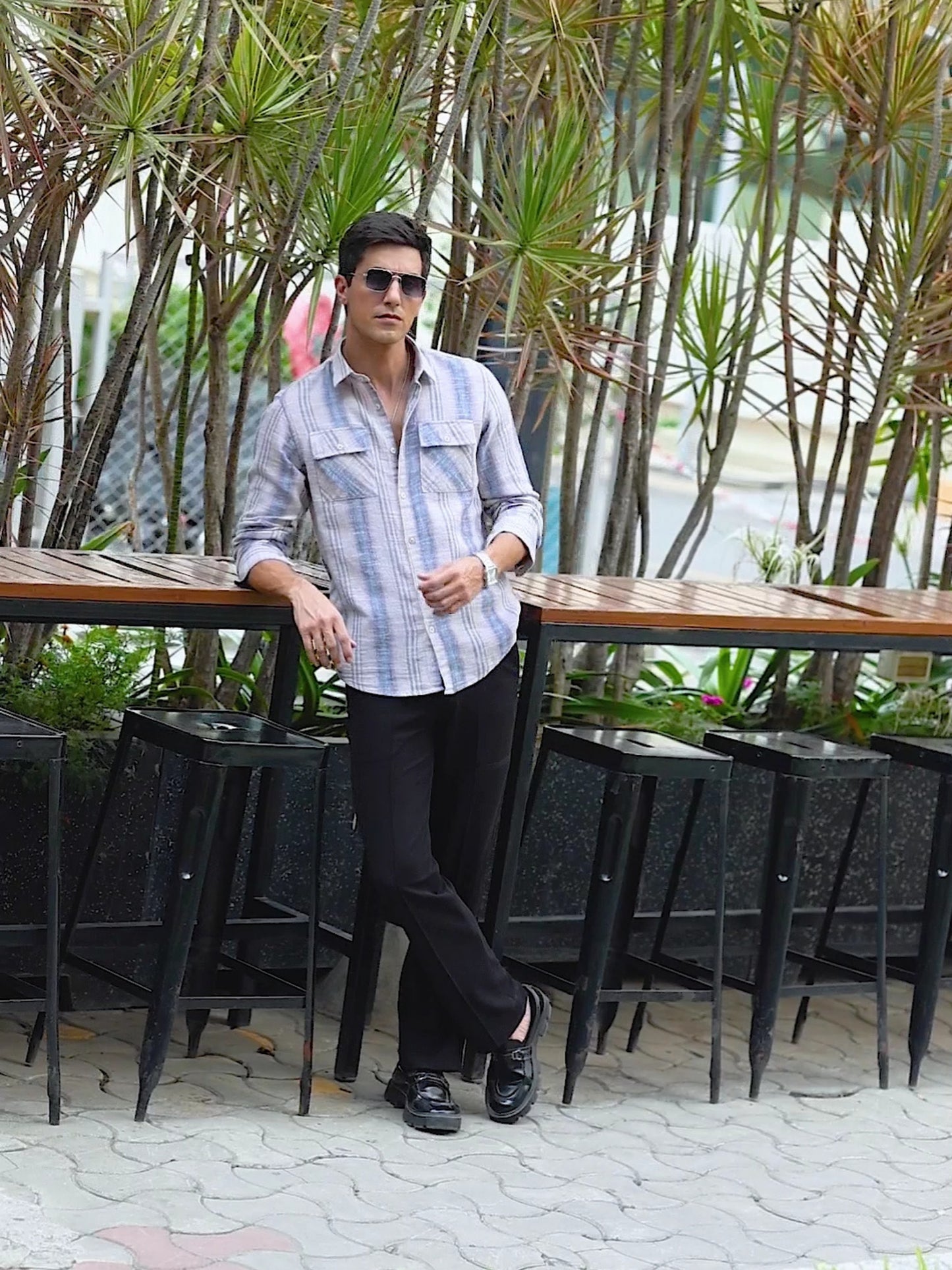 White Striped Cotton shirt