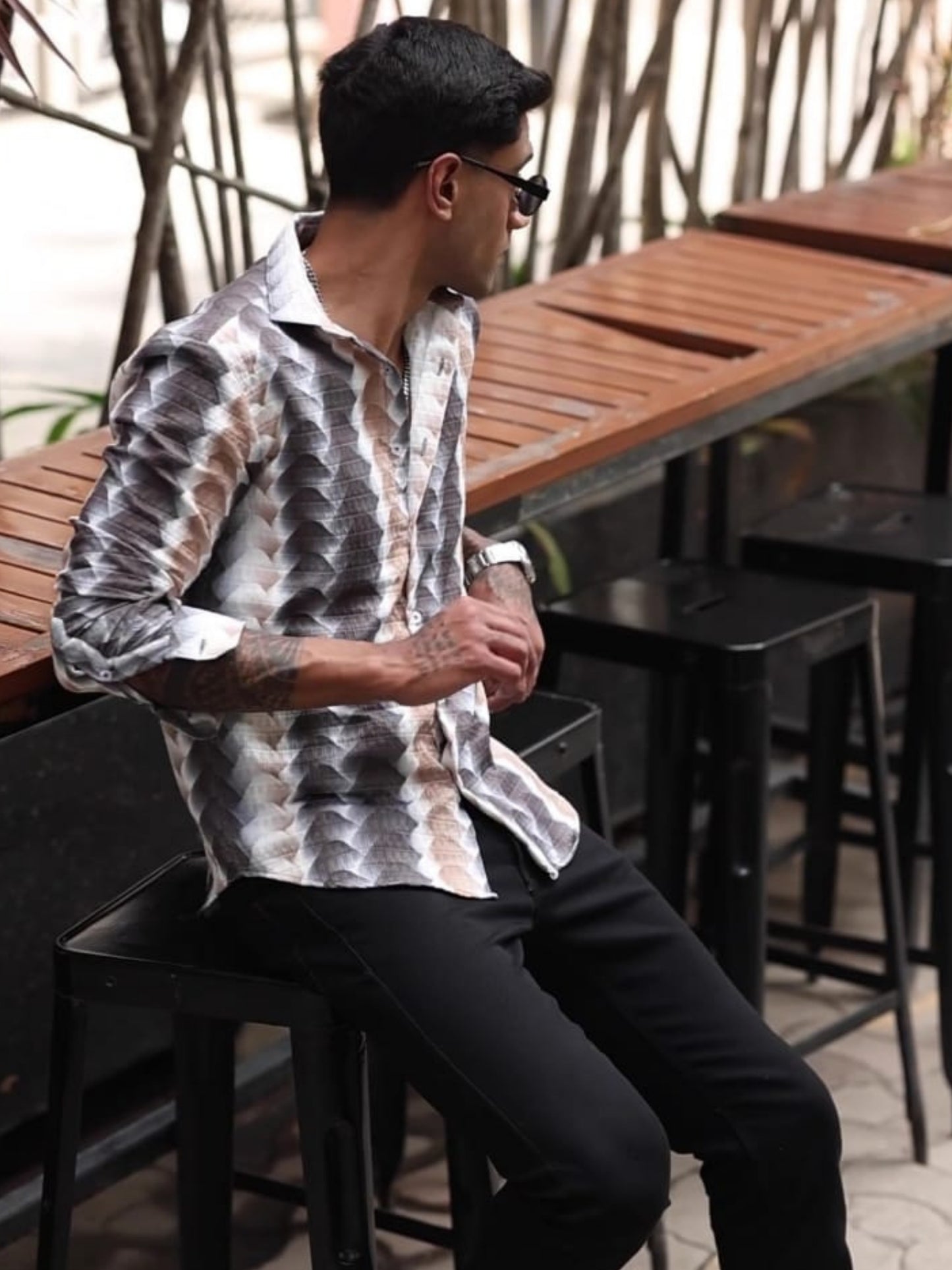 Multicoloured Printed Expression Shirt