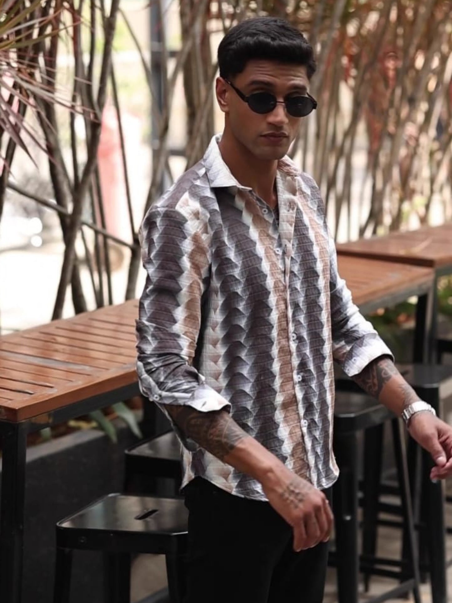 Multicoloured Printed Expression Shirt