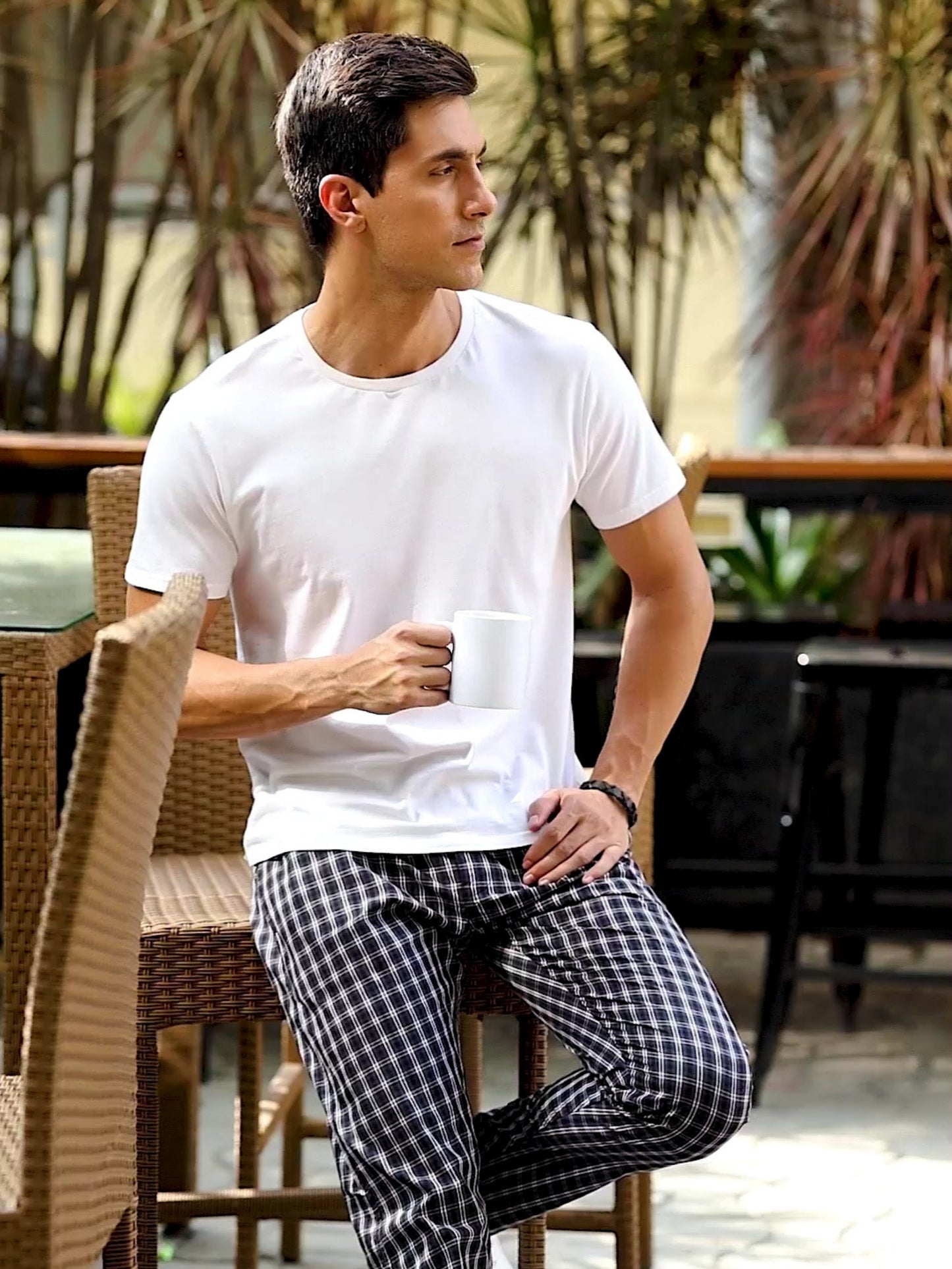 Checks Pyjama with zip pocket