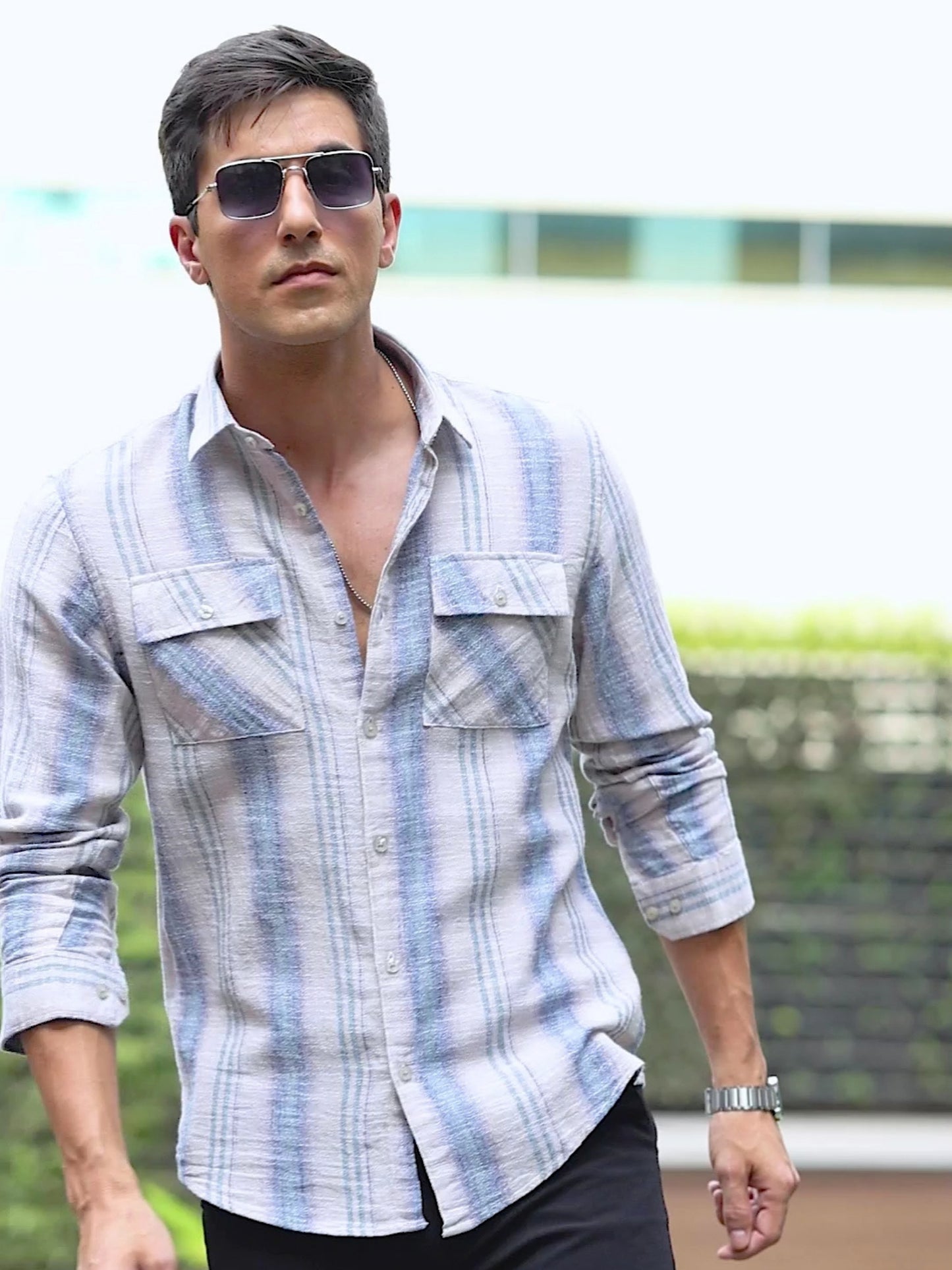 White Striped Cotton shirt