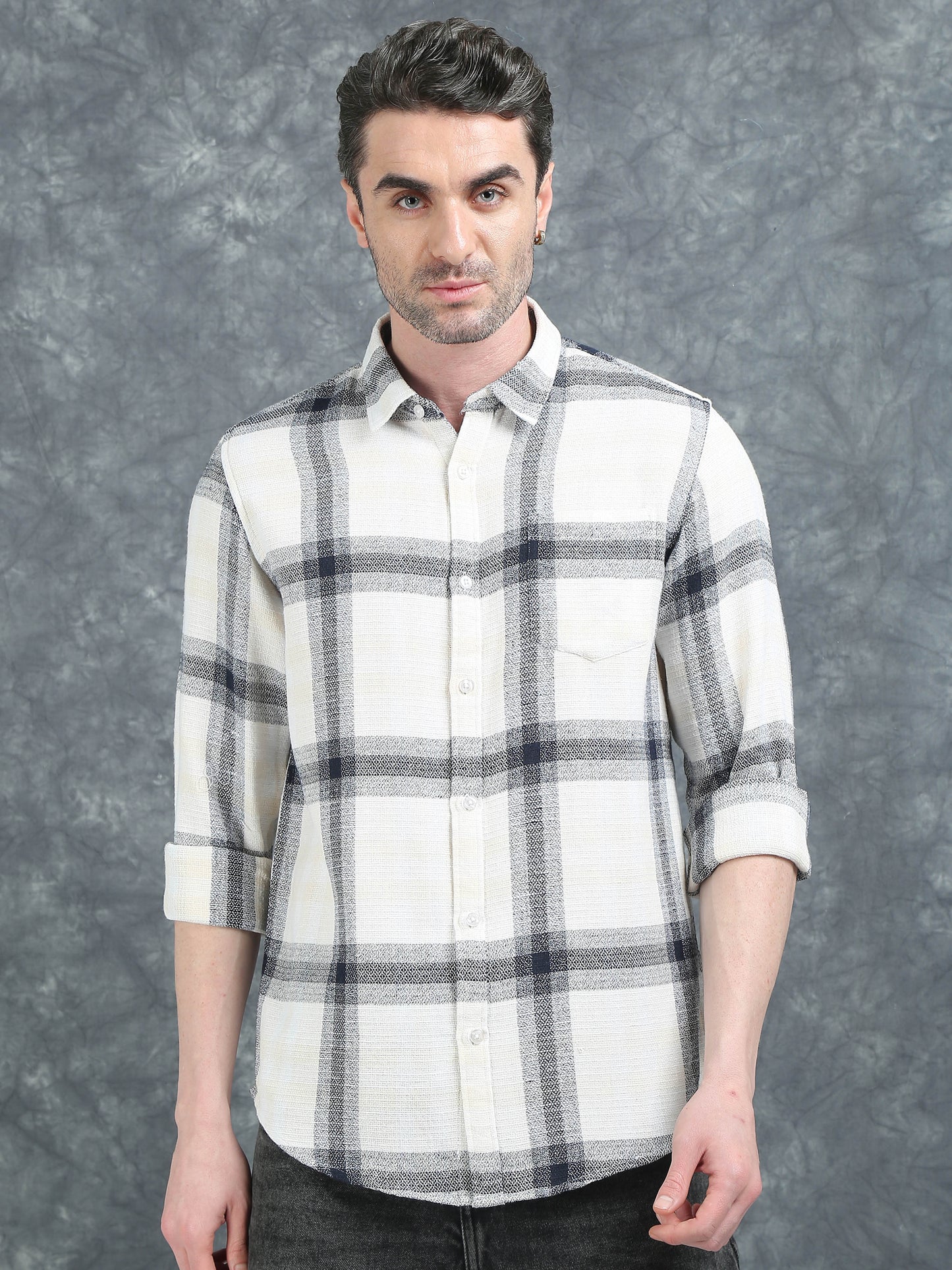 Light Grey Checks Shirt