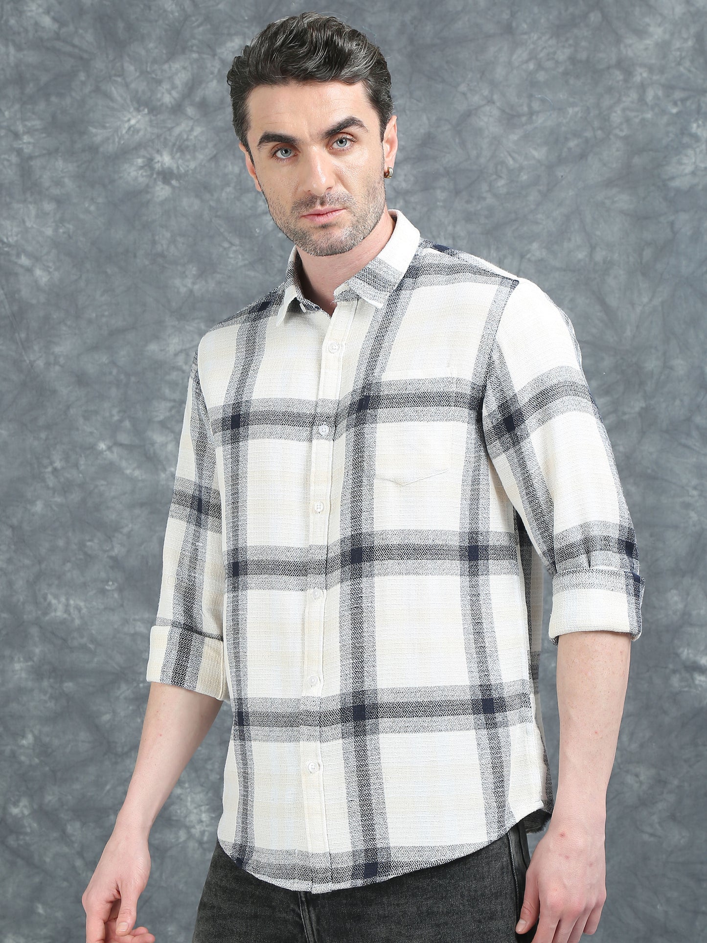 Light Grey Checks Shirt