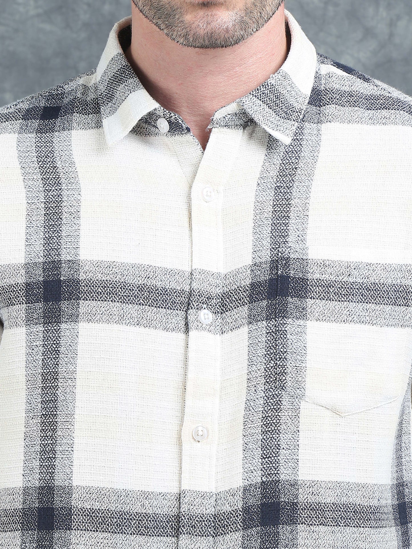 Light Grey Checks Shirt