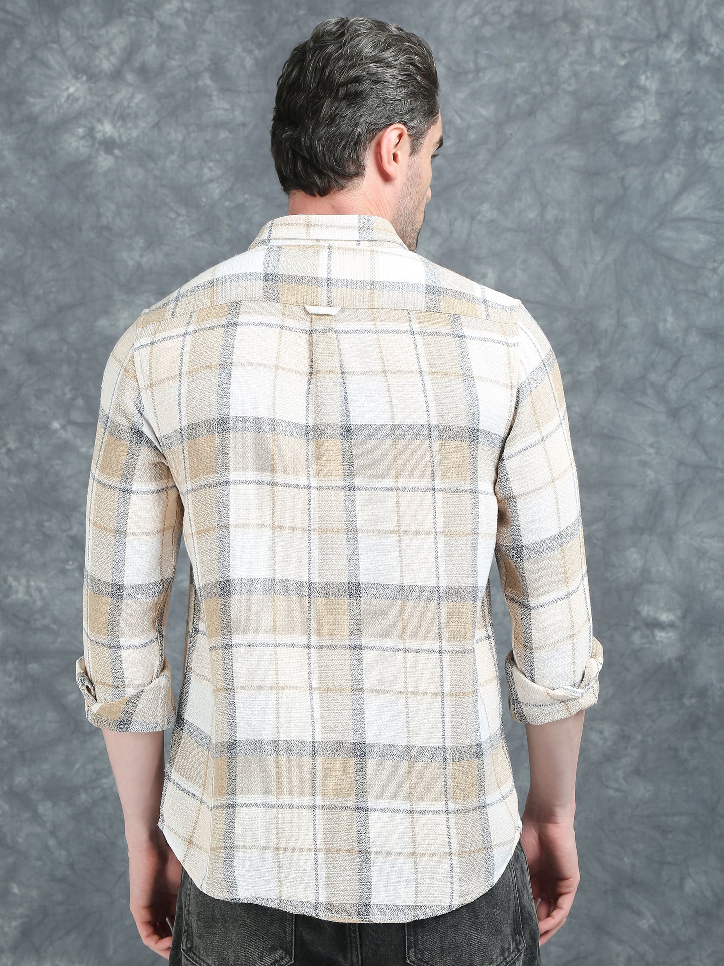 Beige Checks Shirt