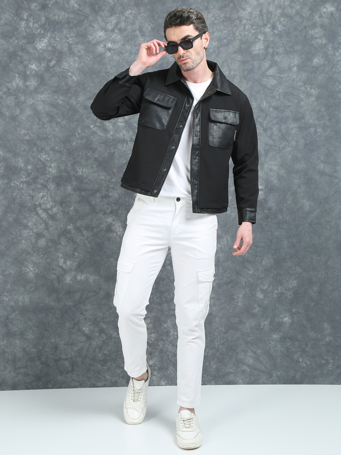 Black Double Pocket Imported Shackets