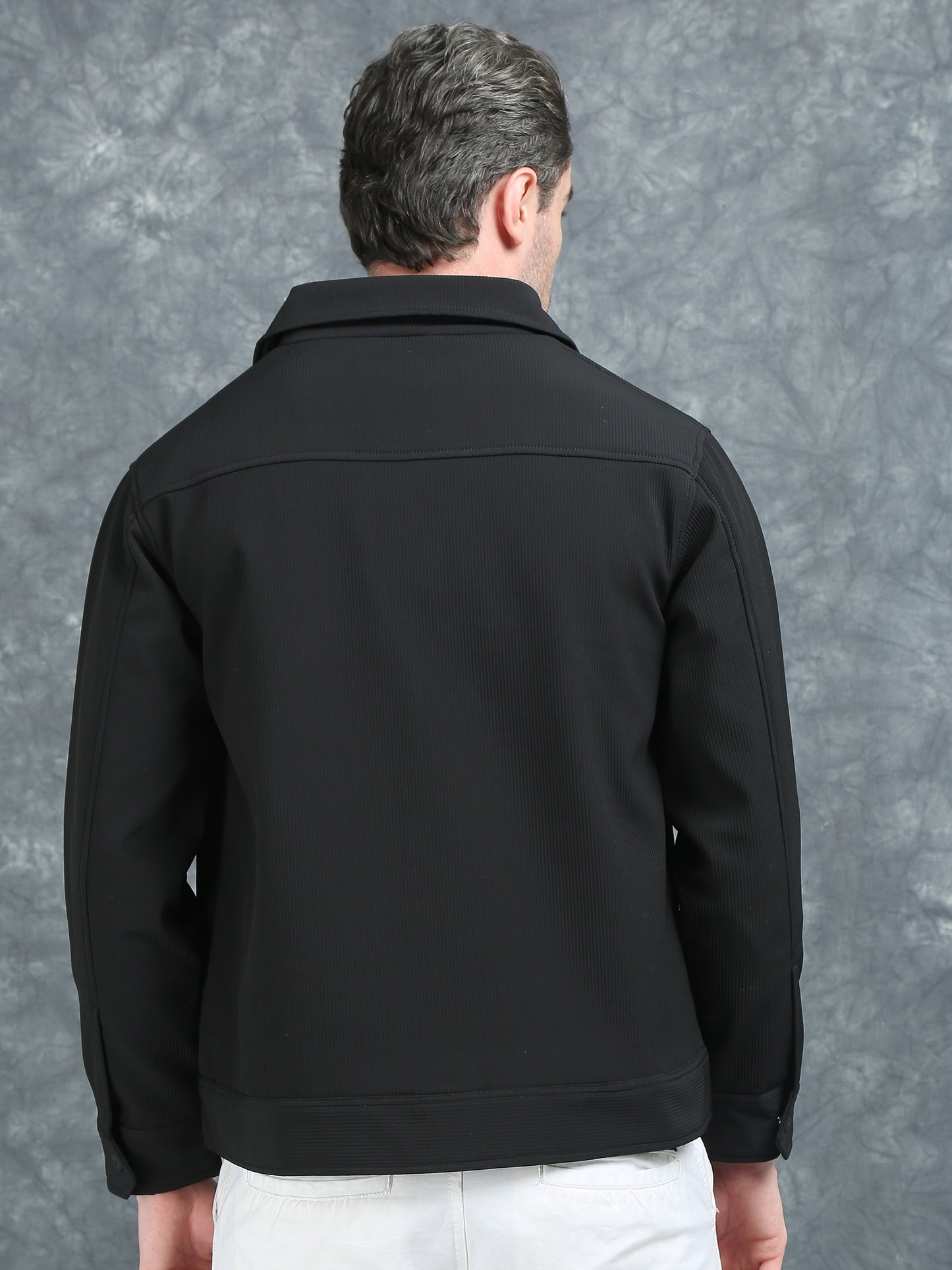 Midnight Black Double Pocket Imported Shackets