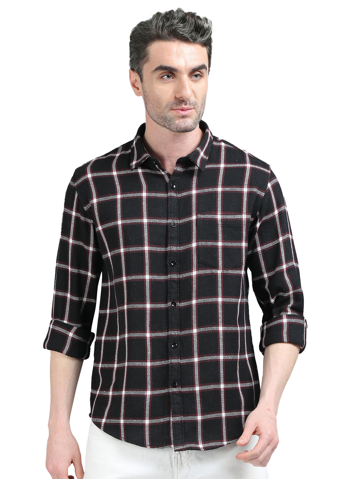 Black and Red Checks Shirt