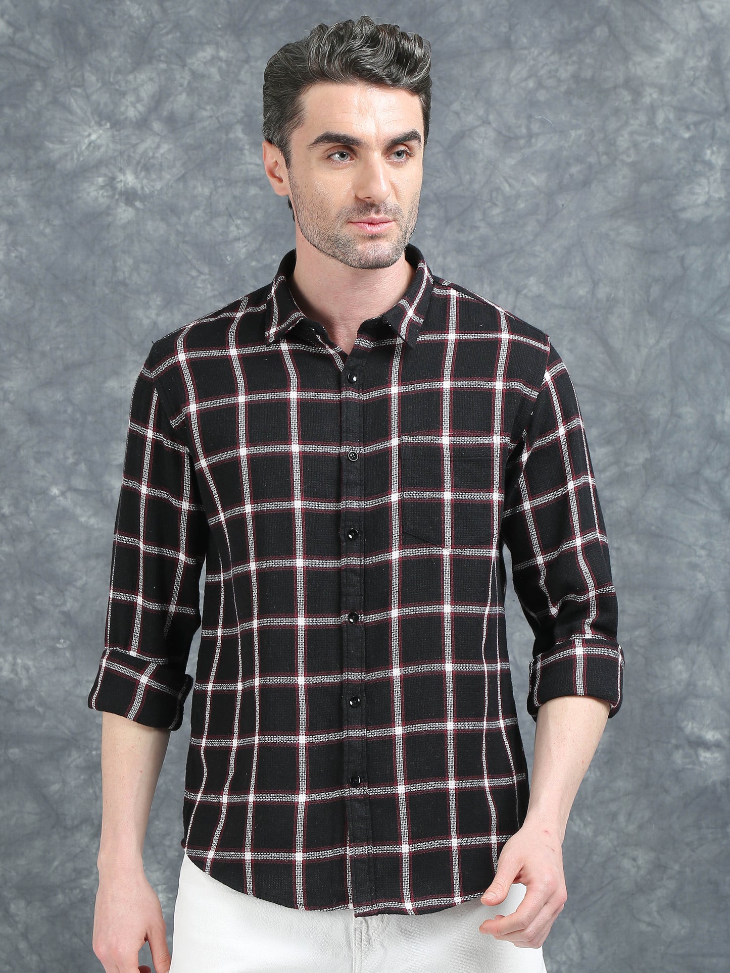 Black and Red Checks Shirt