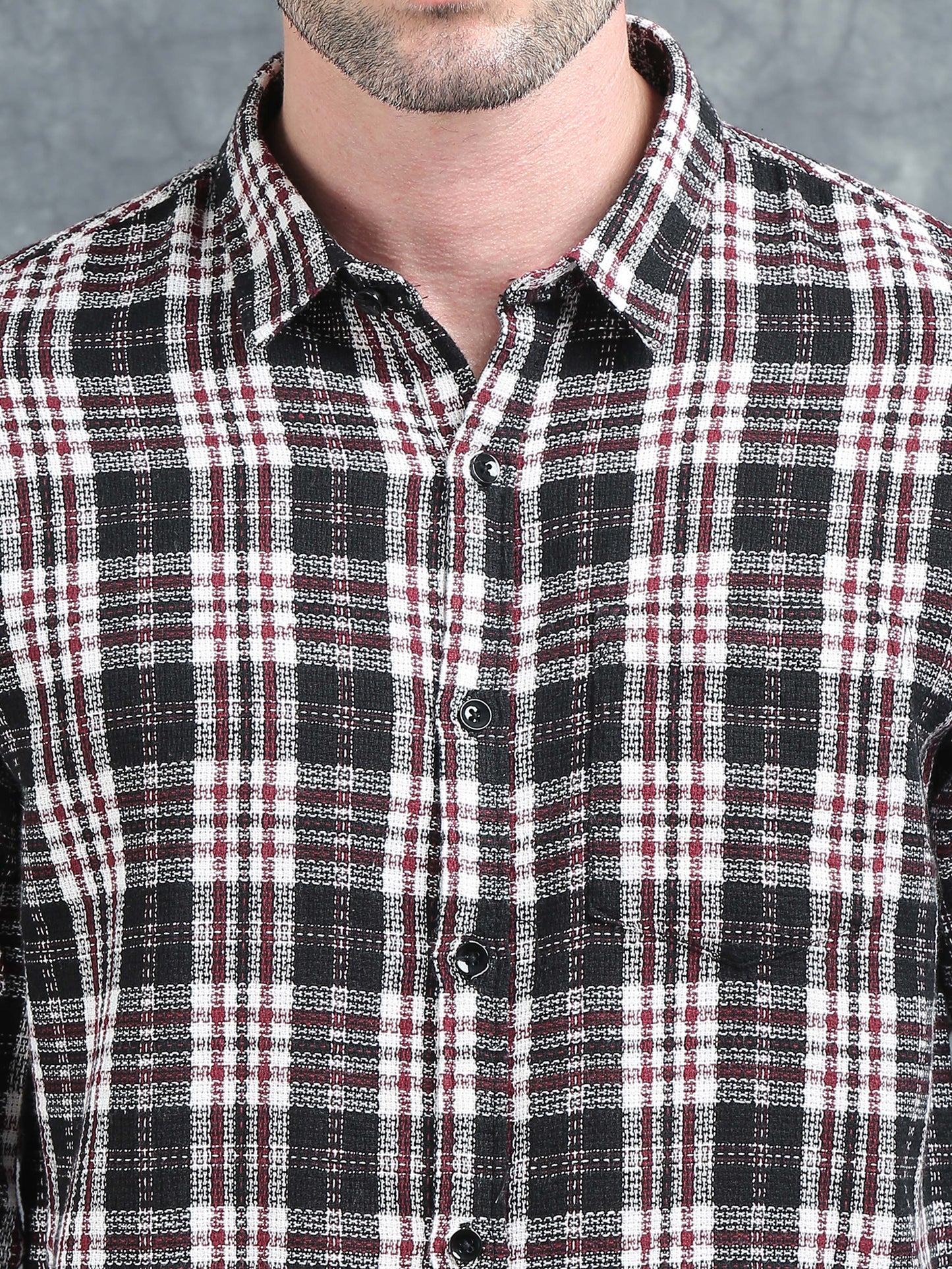 Black and Green Checks Shirt