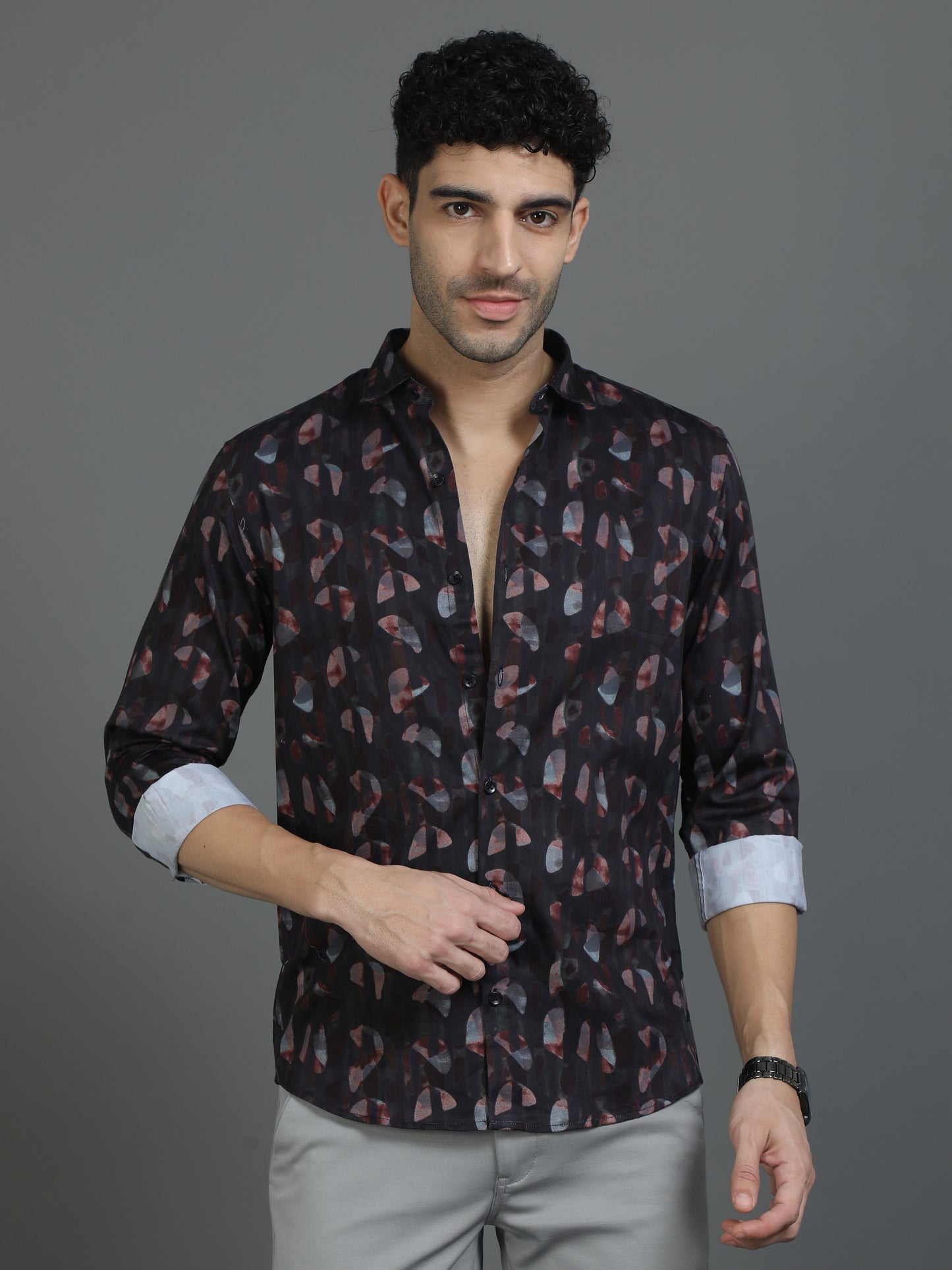 Black Artistry Print Shirt