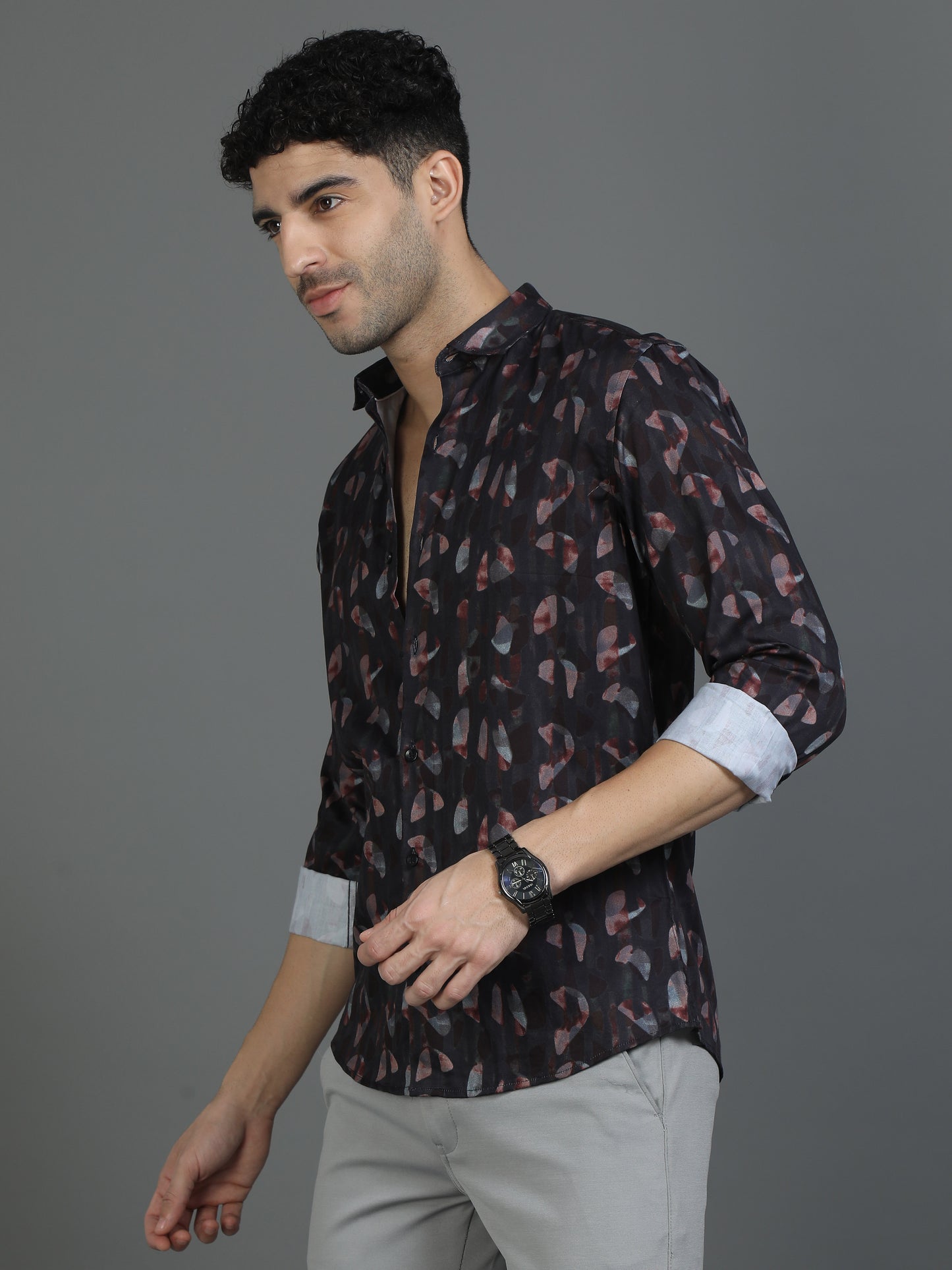 Black Artistry Print Shirt