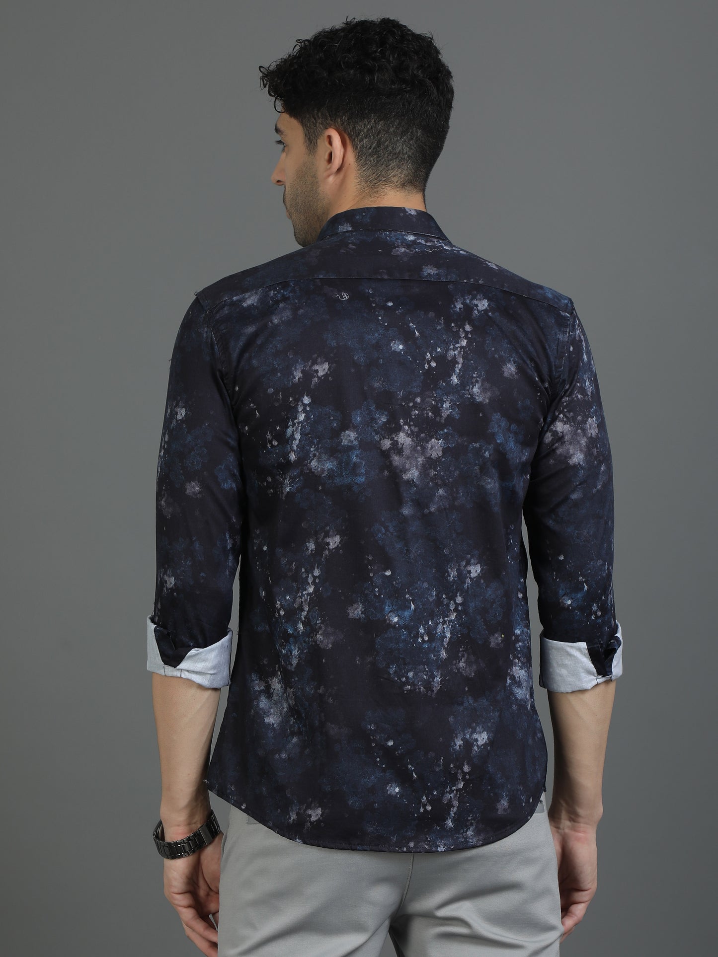 Black Street Style Print Shirt
