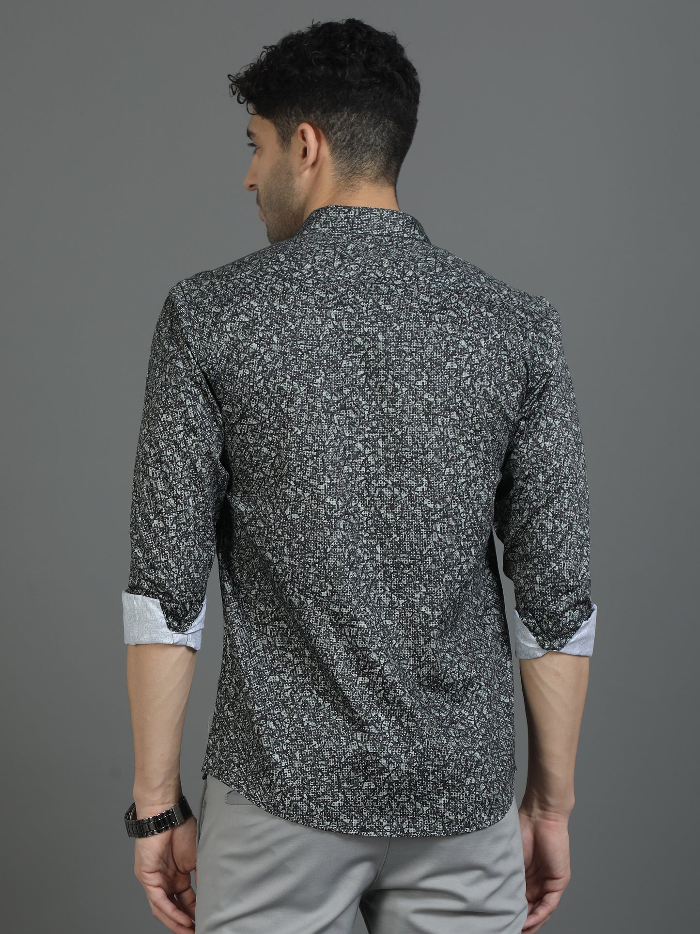 Greenish Dynamic Design Shirt