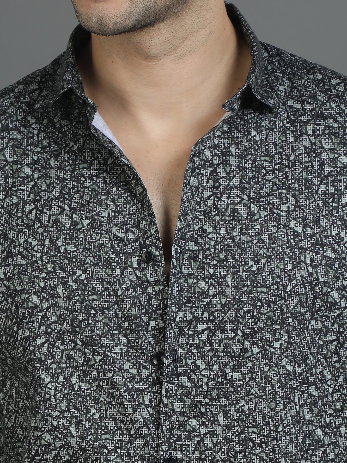 Greenish Dynamic Design Shirt