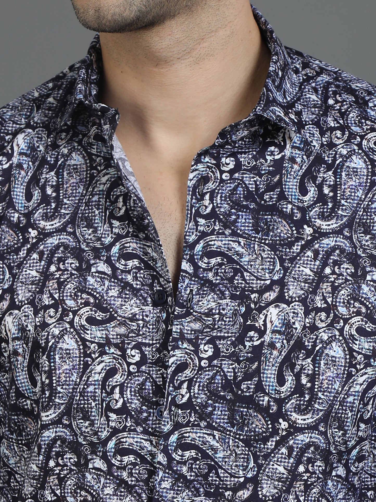 Bluish Style Statement Shirt