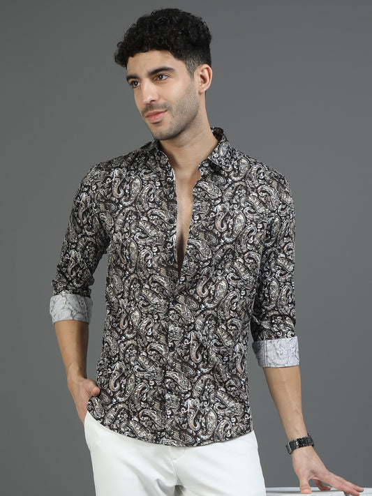 Brownish Style Statement Shirt