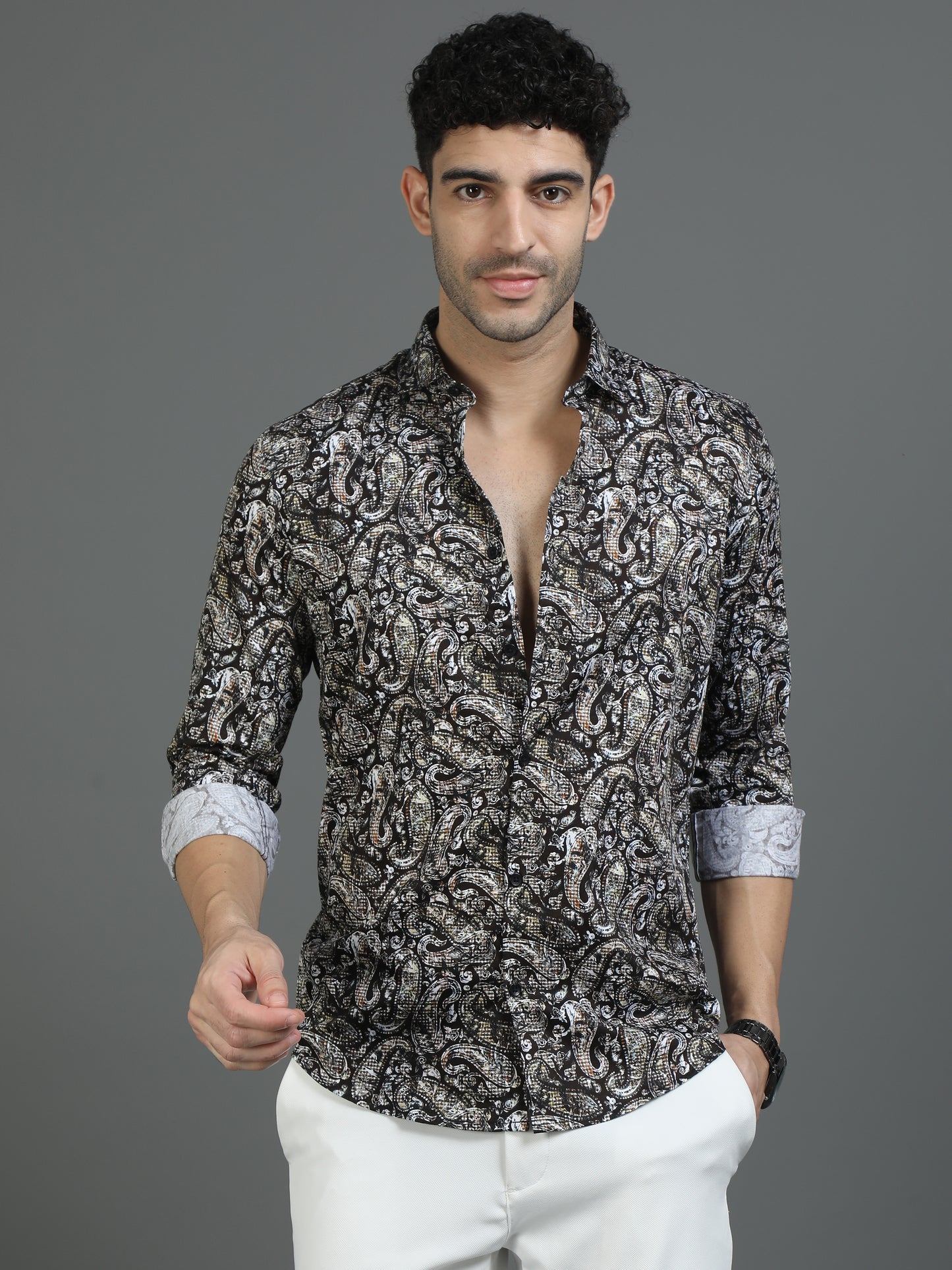 Brownish Style Statement Shirt
