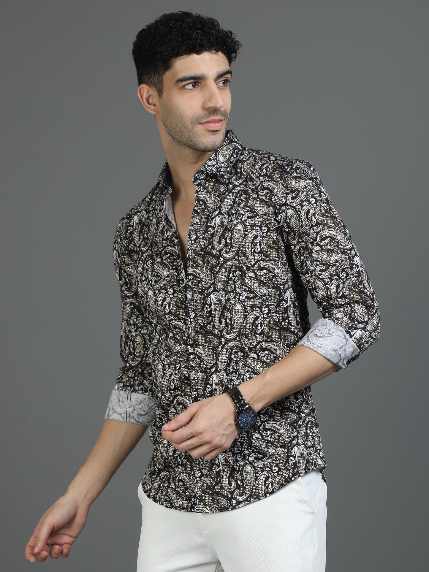 Brownish Style Statement Shirt