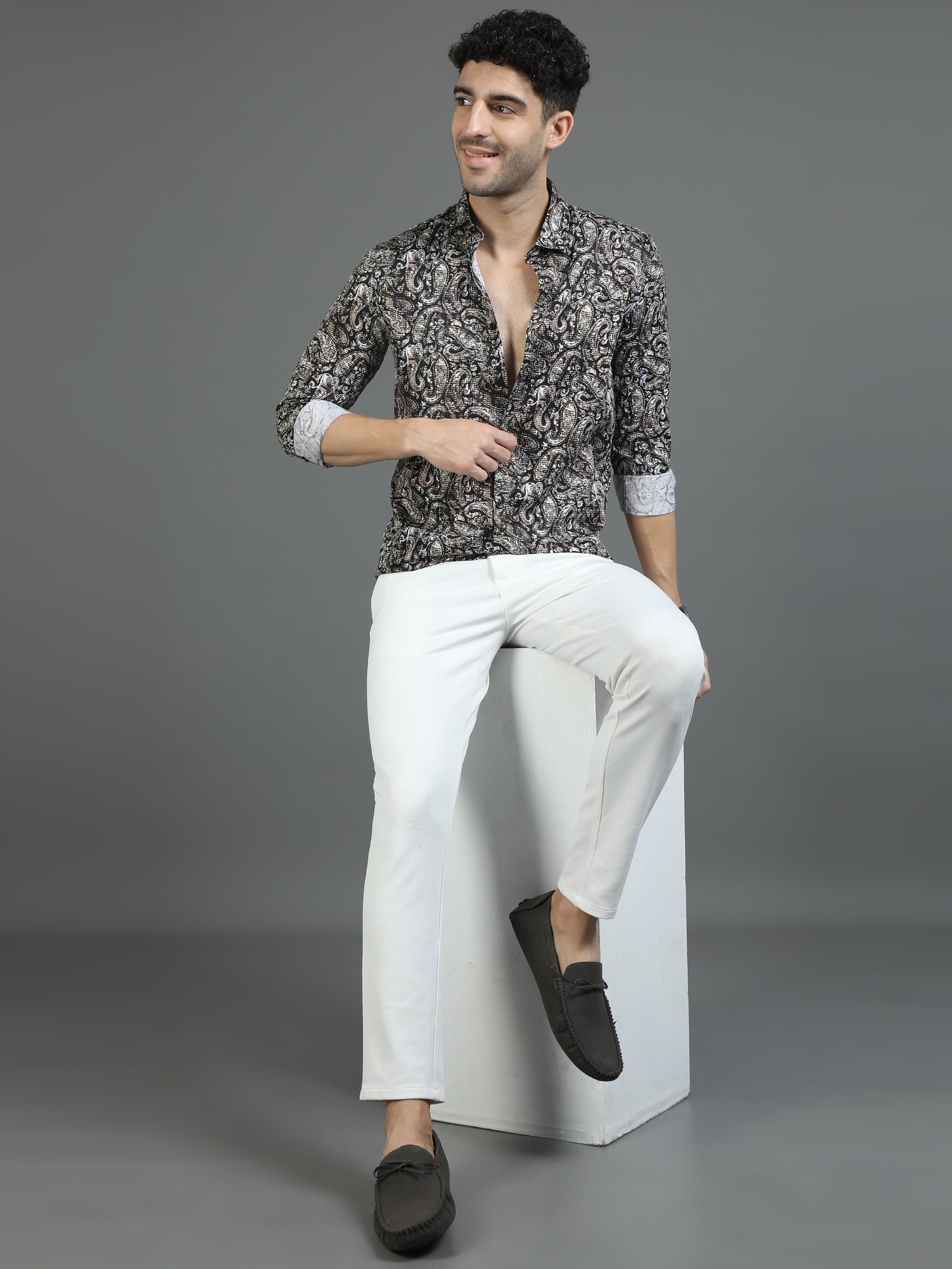 Brownish Style Statement Shirt