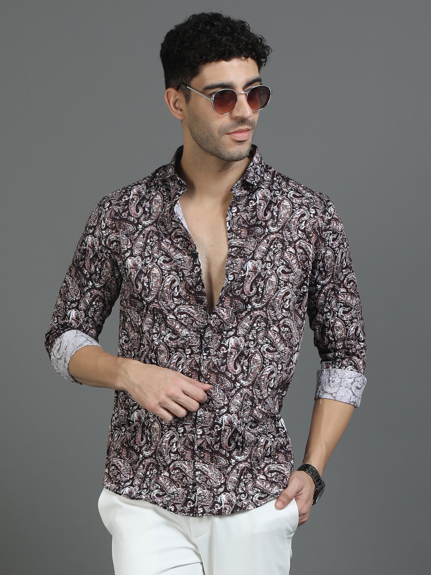 Pinkish Style Statement Shirt
