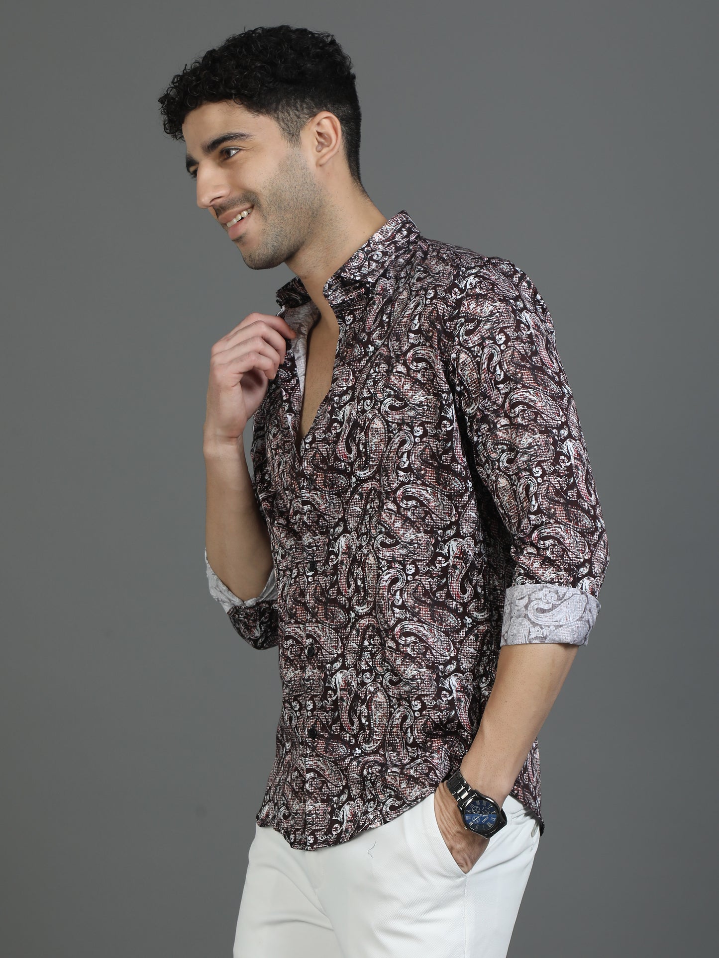 Pinkish Style Statement Shirt