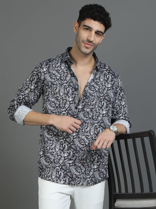 Bluish Style Statement Shirt