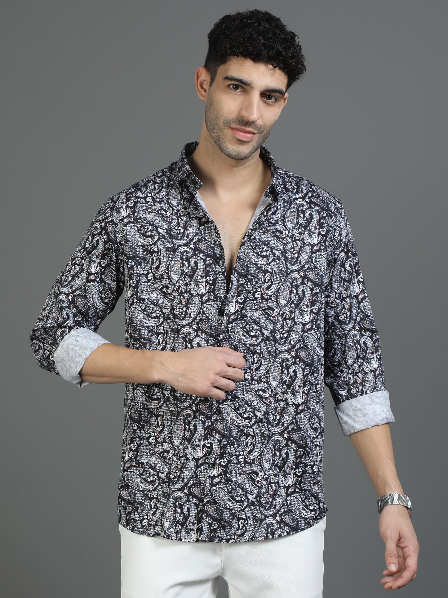Bluish Style Statement Shirt
