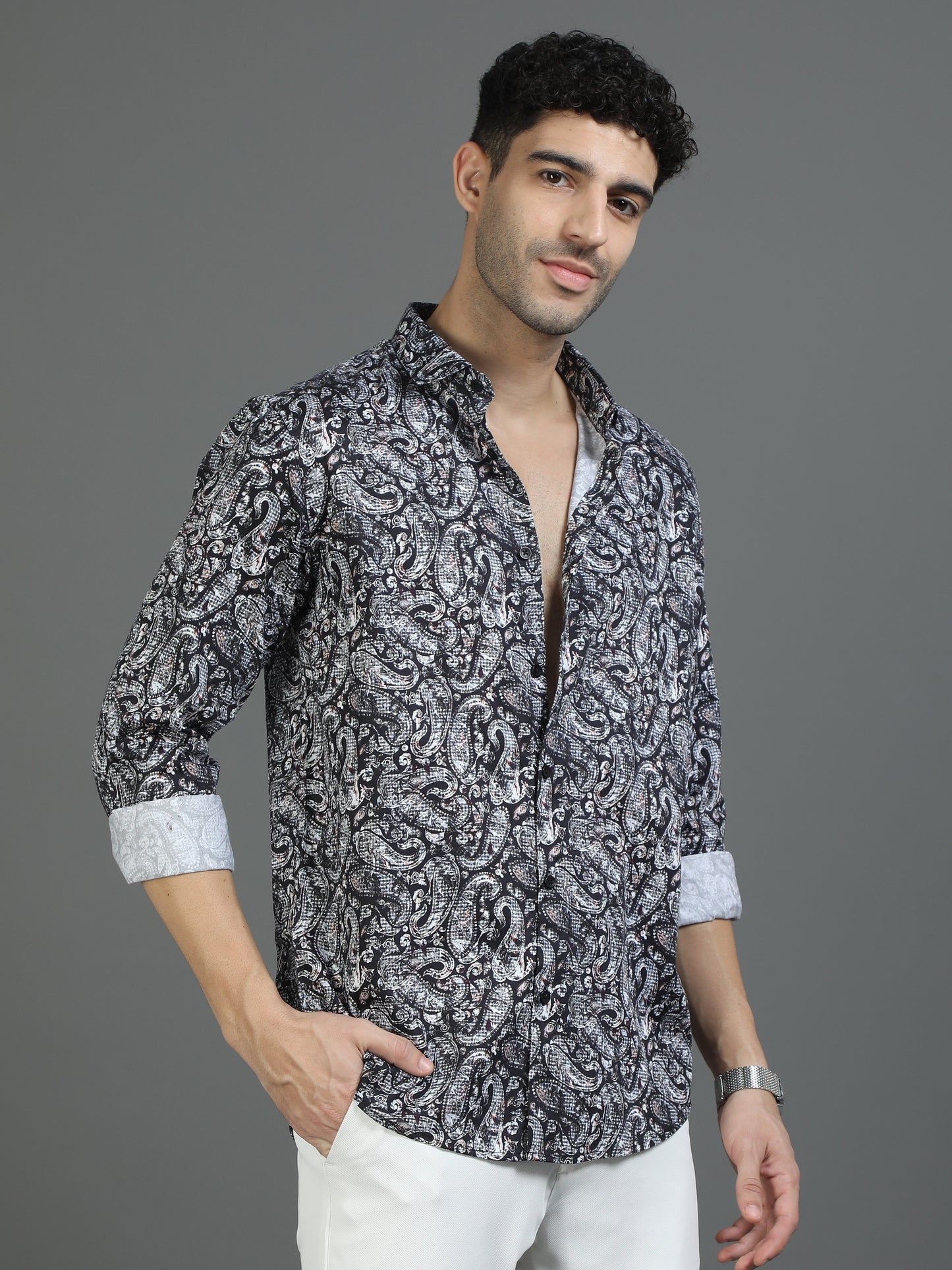 Bluish Style Statement Shirt