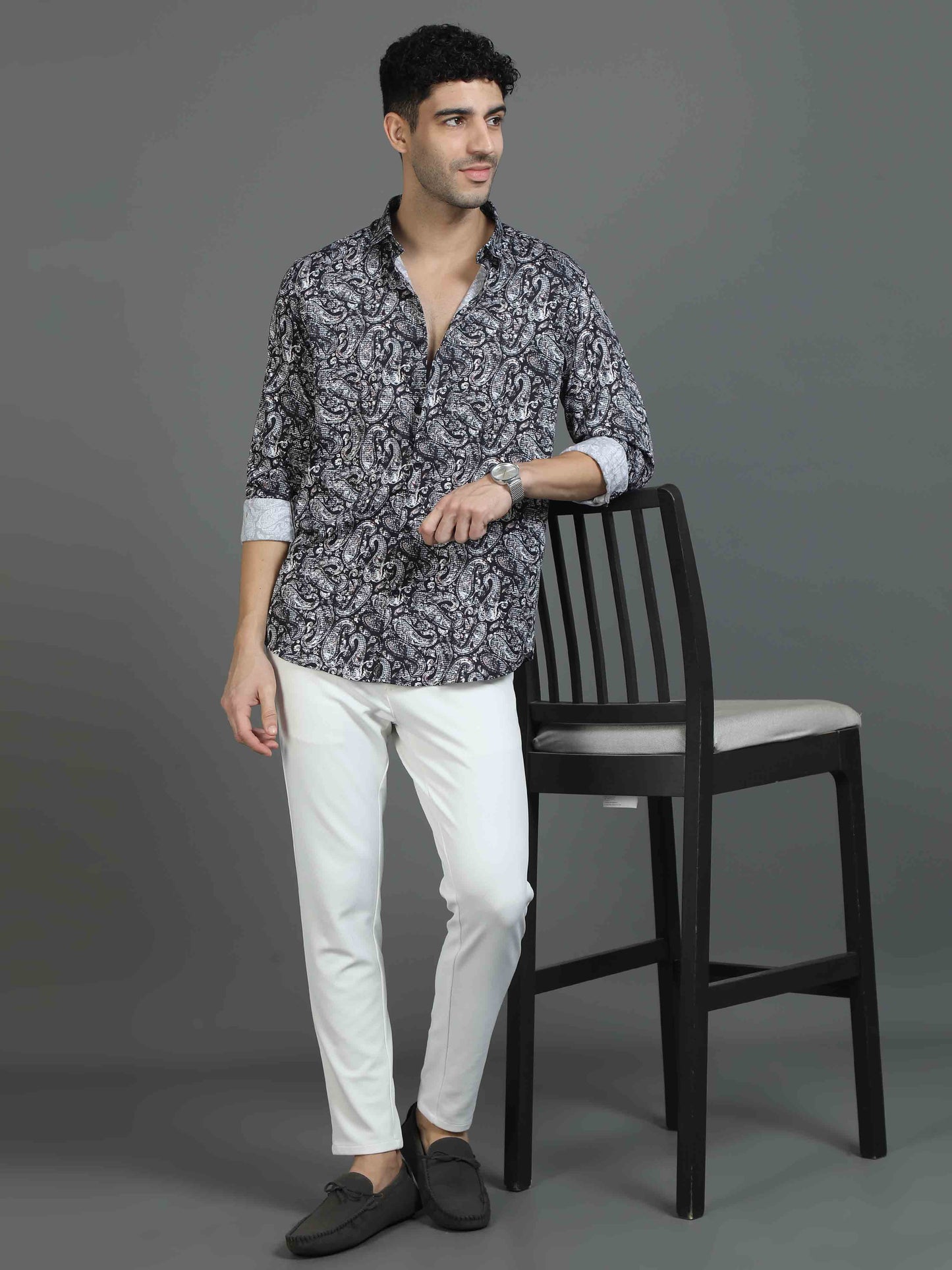 Bluish Style Statement Shirt