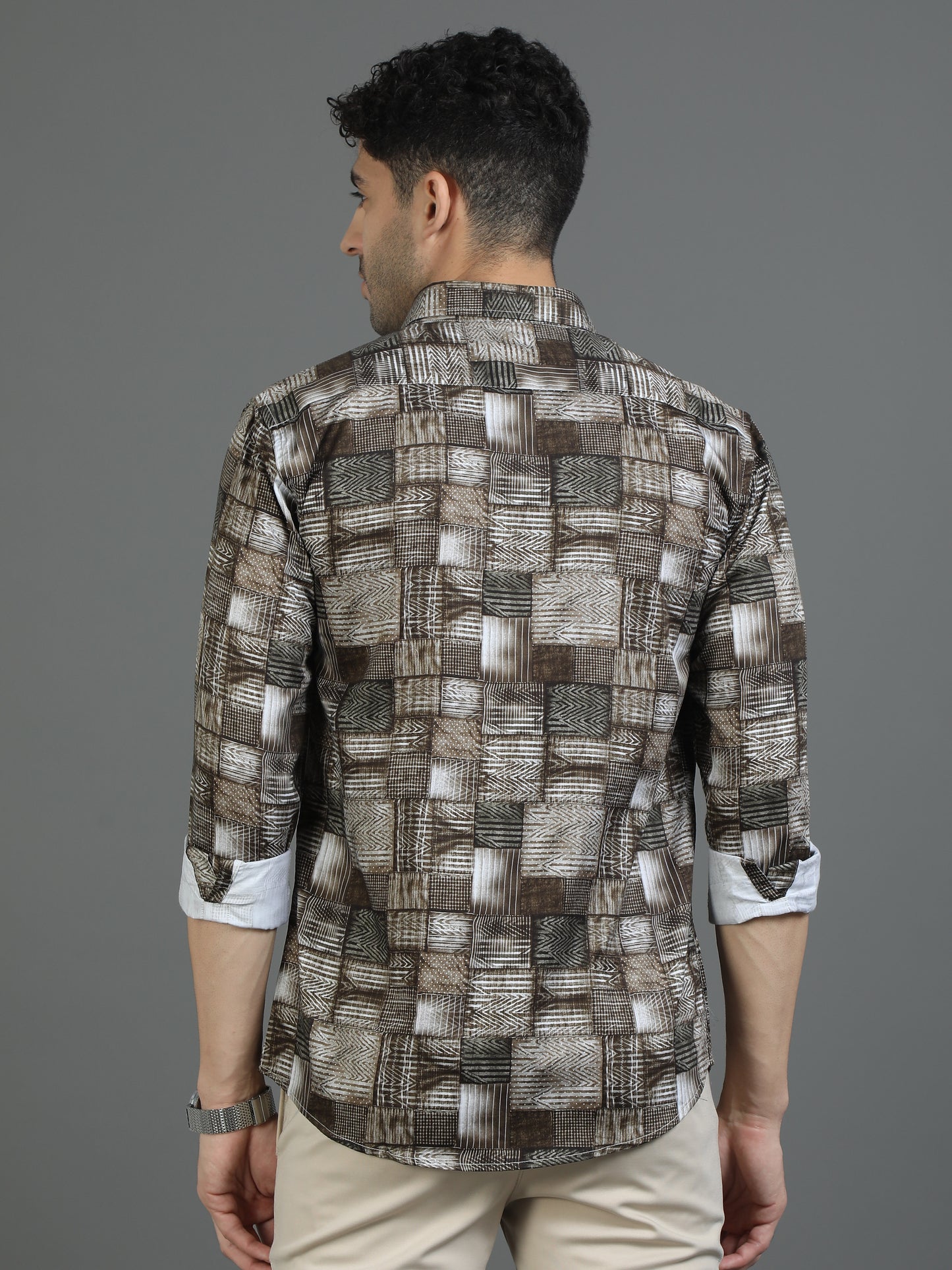 Olive Rock Print Shirt