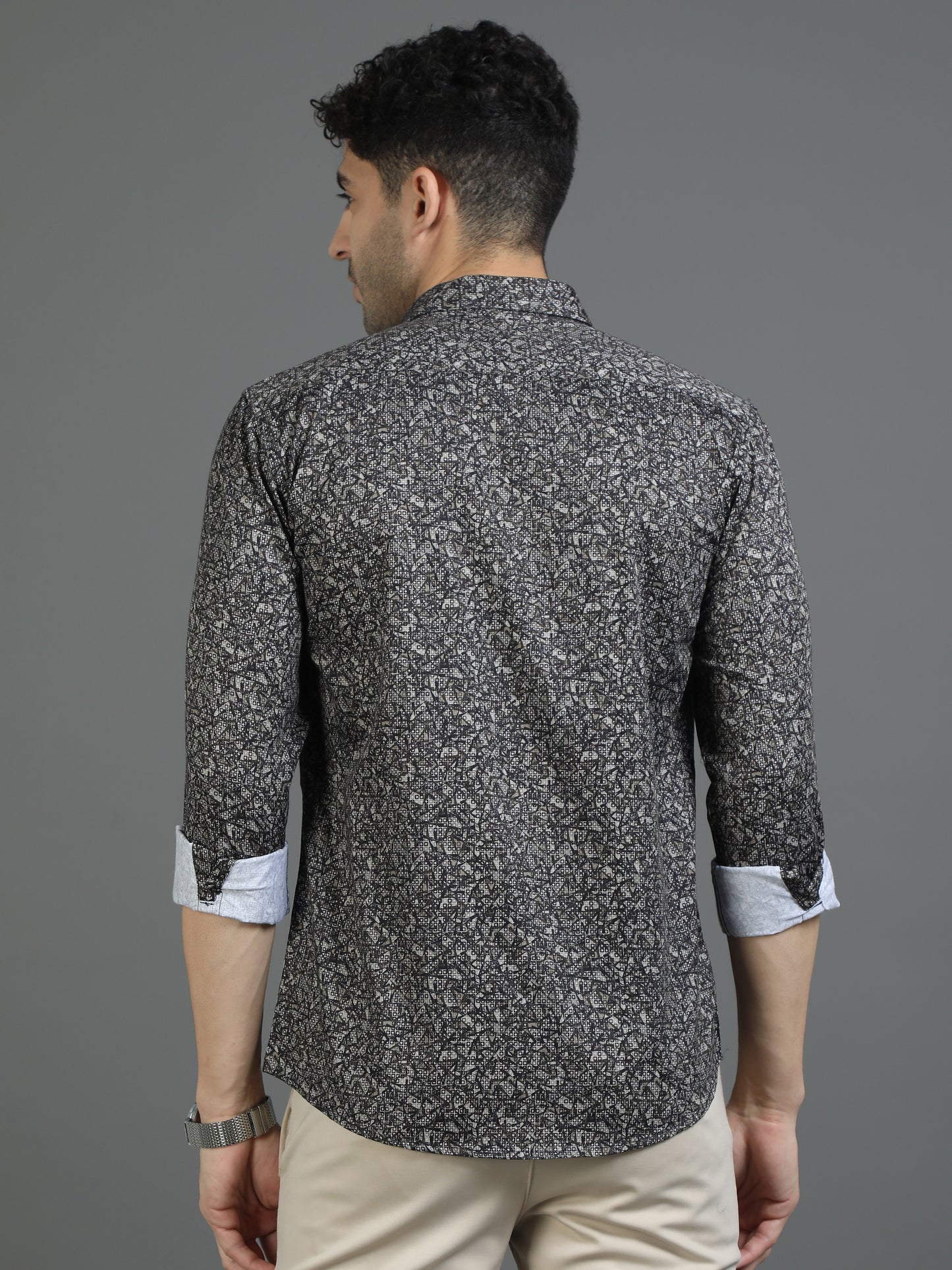 Greyish Dynamic Design Shirt