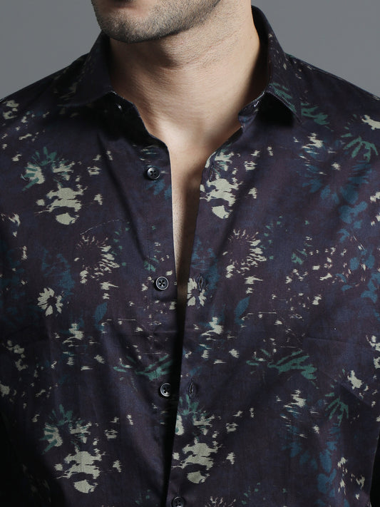 Black Color Clash Shirt