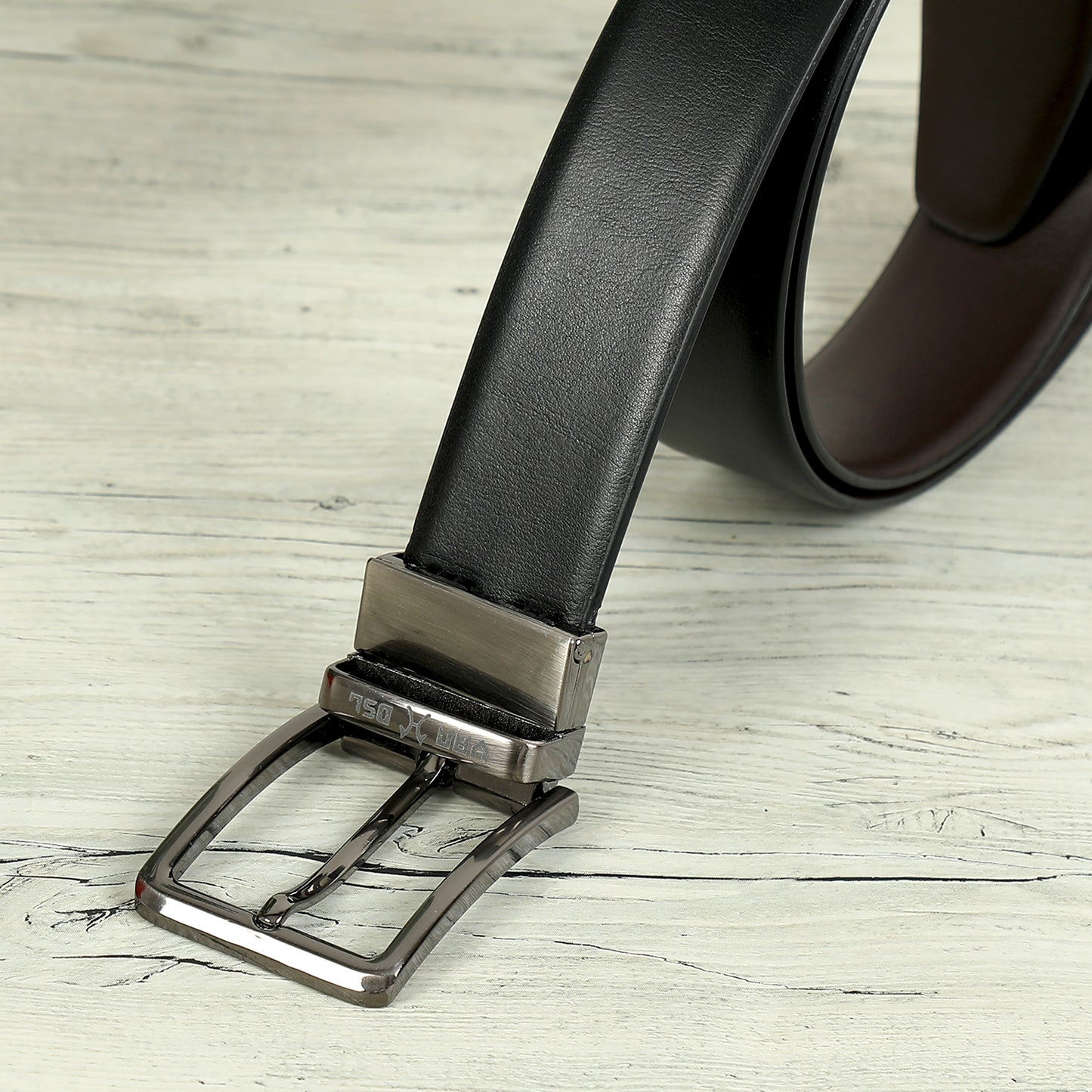 Reversible Leather Belt - Black & Brown