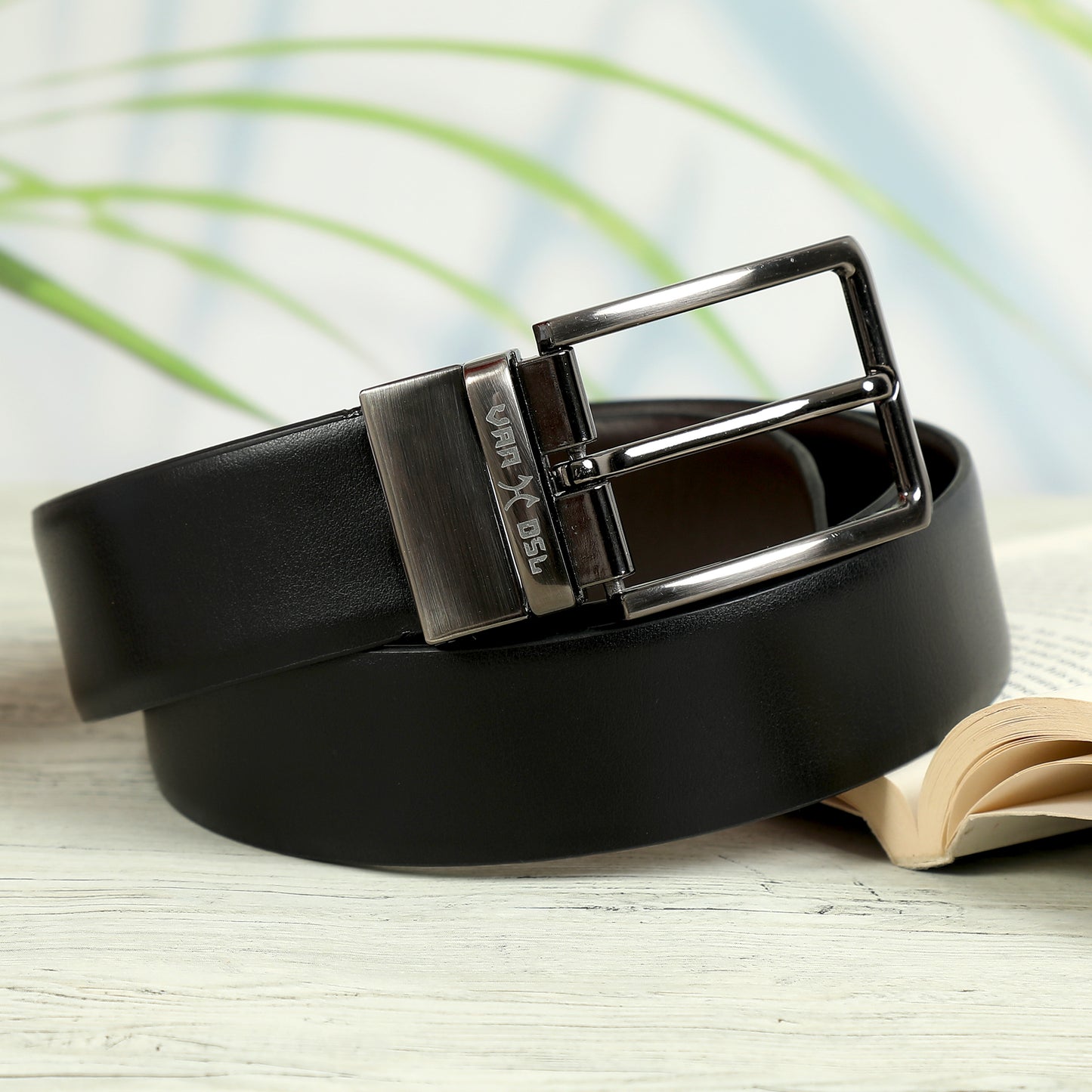 Reversible Leather Belt - Black & Brown