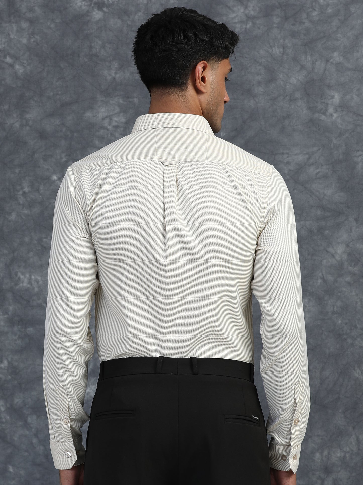 Cream Giza Formal shirt