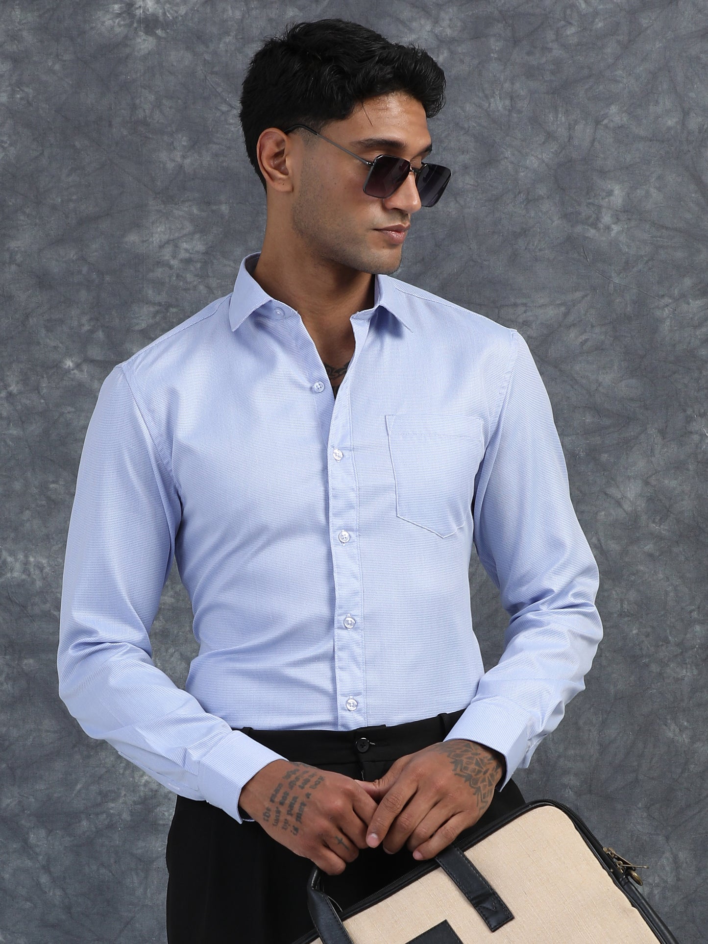 Light Blue Giza Formal shirt