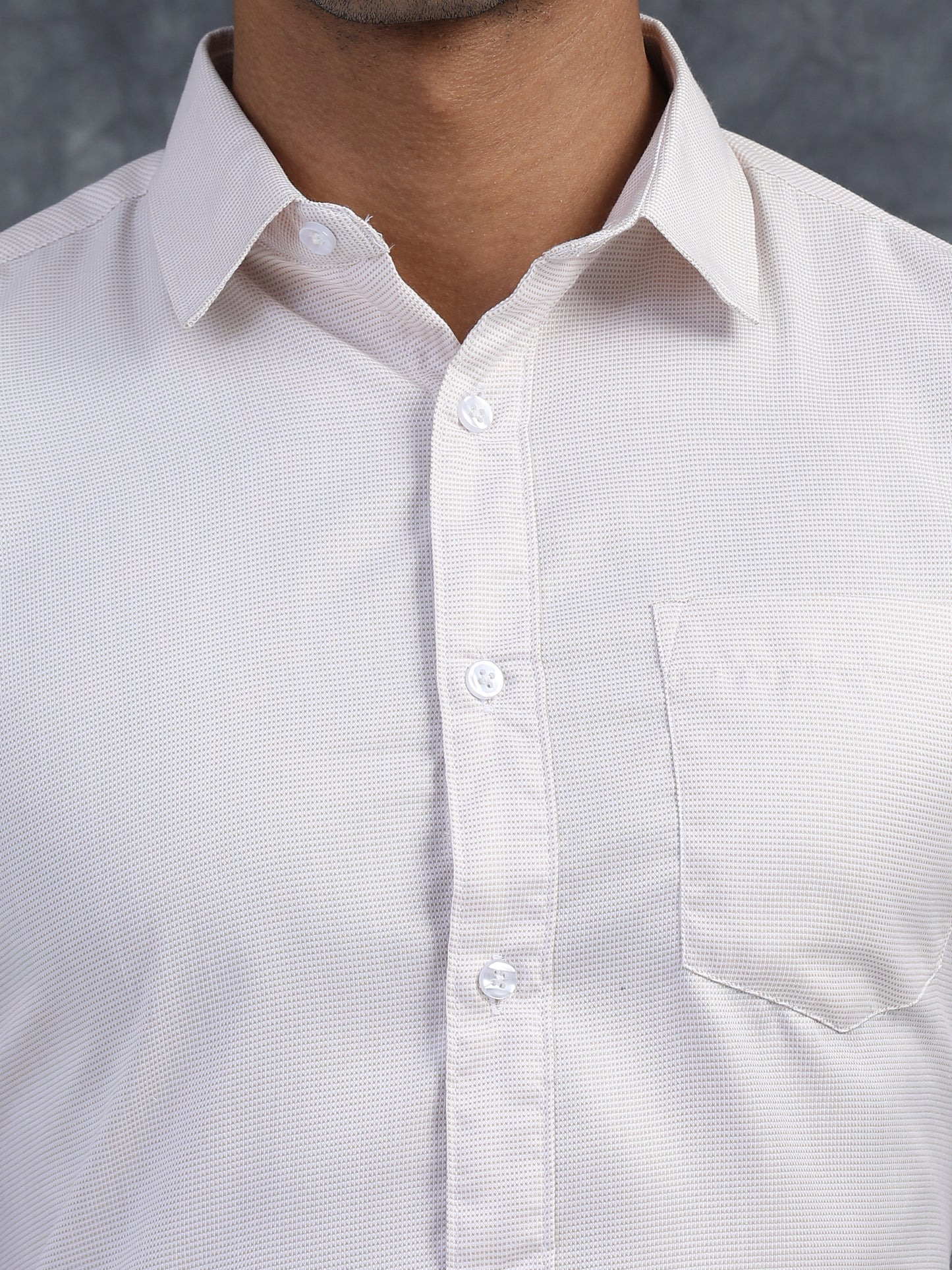 Pearl White Giza Formal shirt