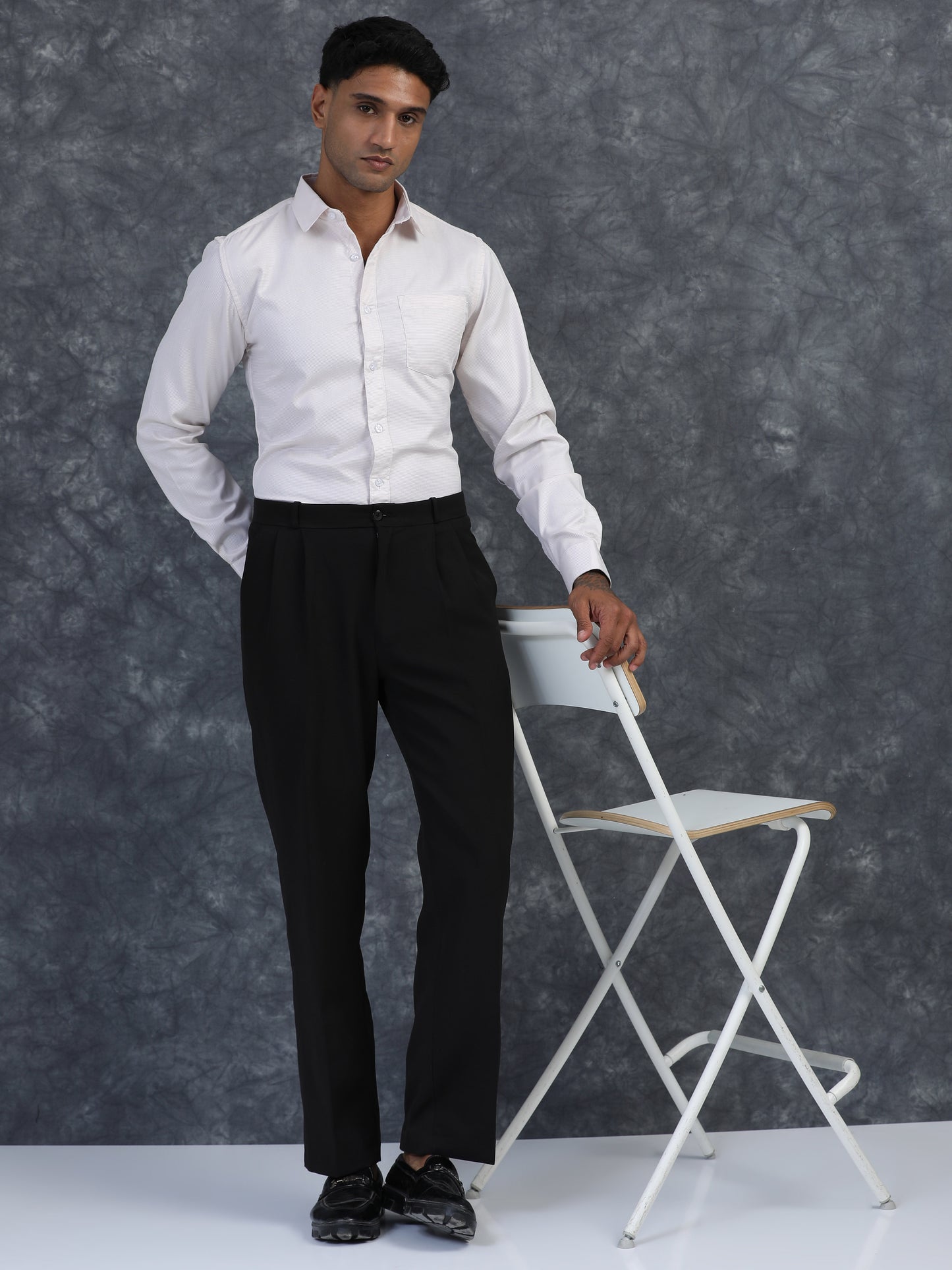 Pearl White Giza Formal shirt