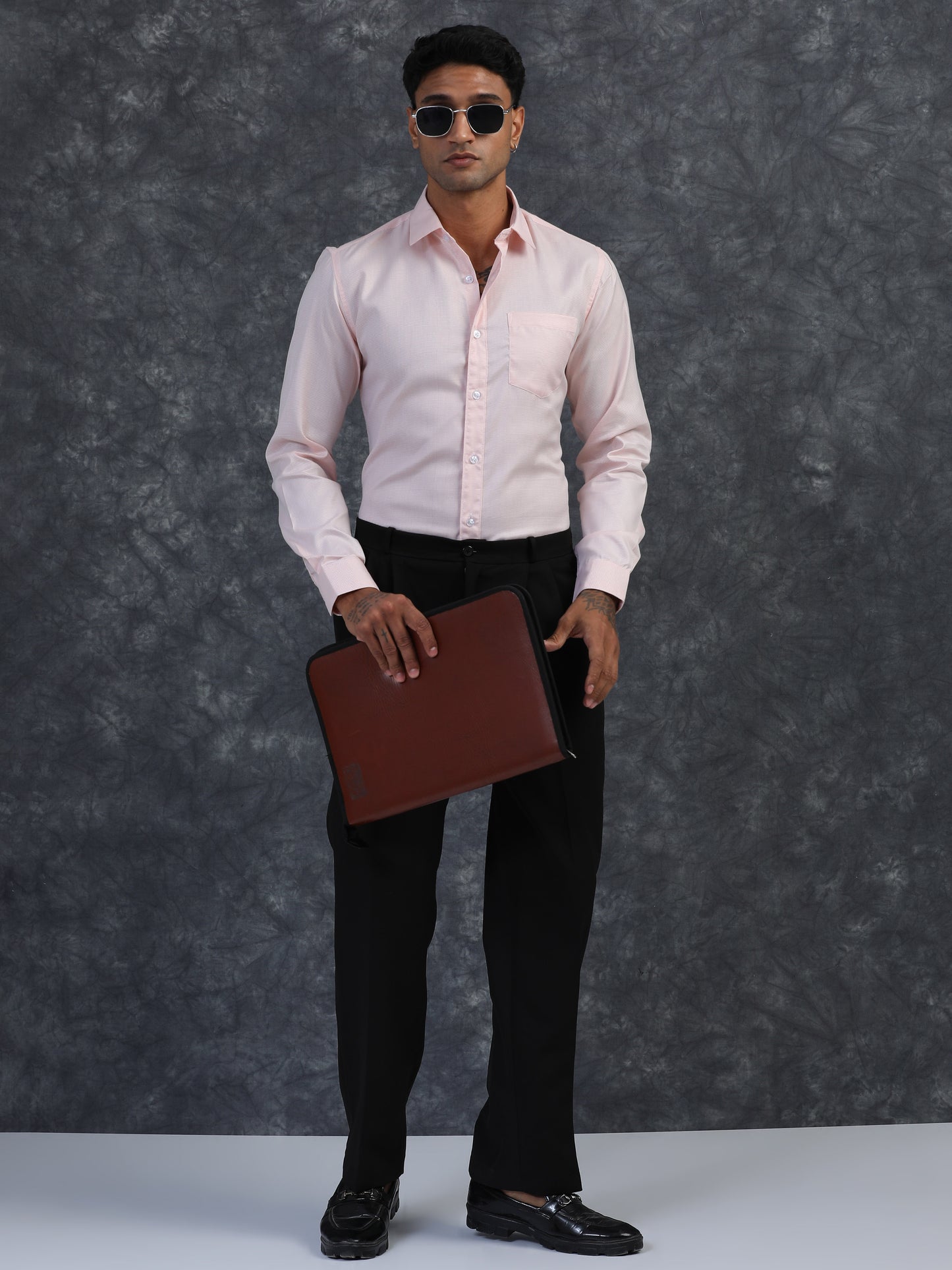 Light PEACH Giza Formal shirts