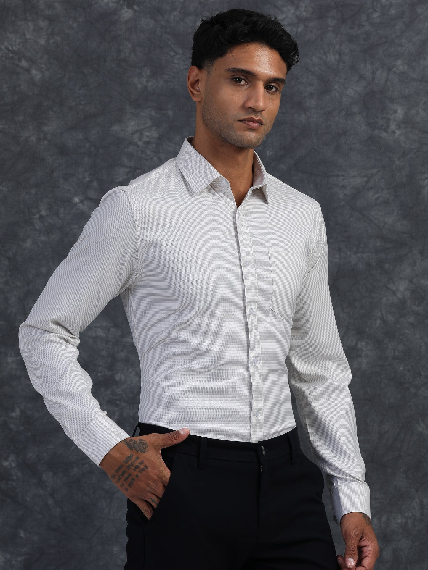 SeaShell White  Giza Formal shirts