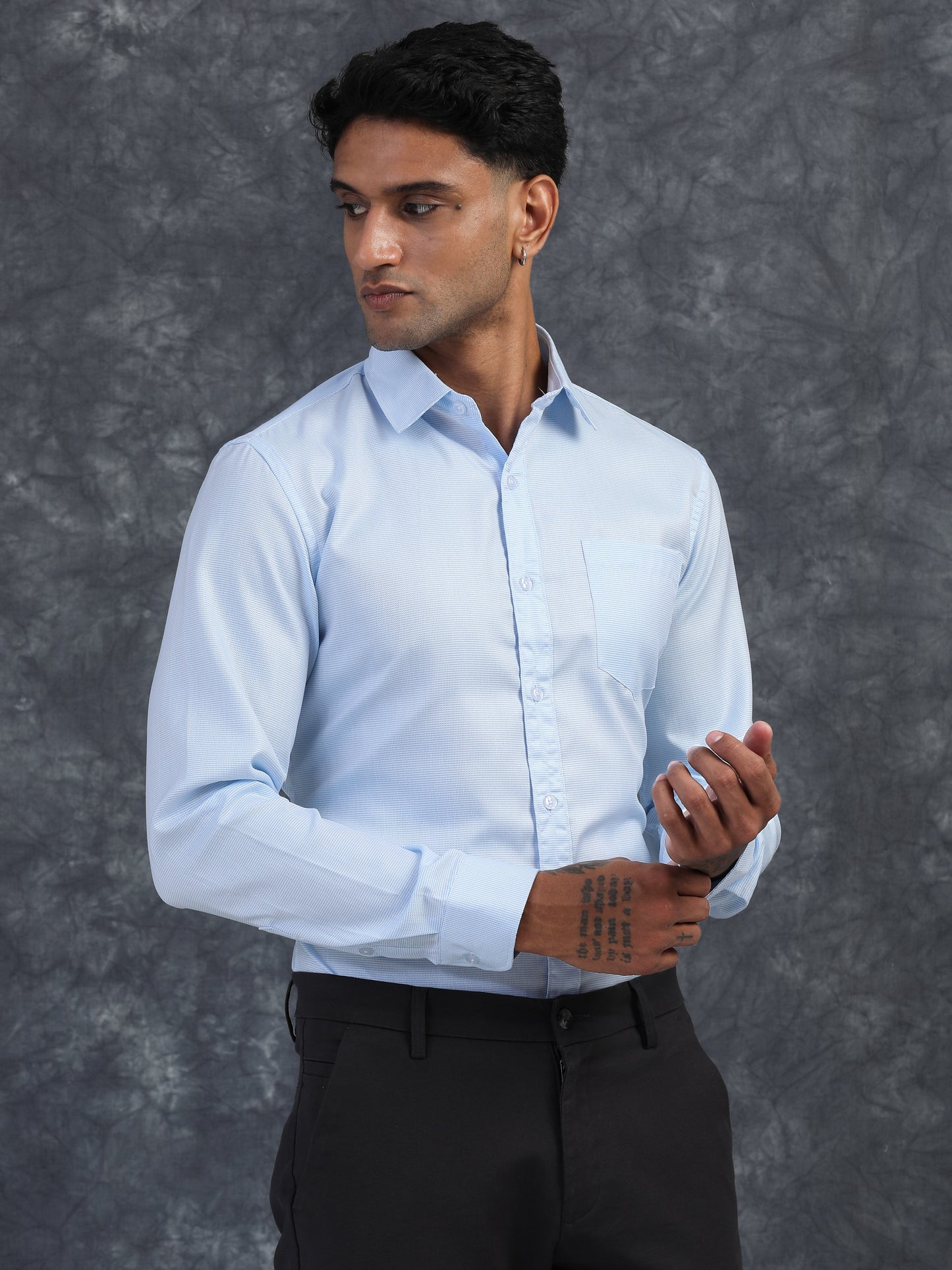 Hex Blue Giza Formal shirts
