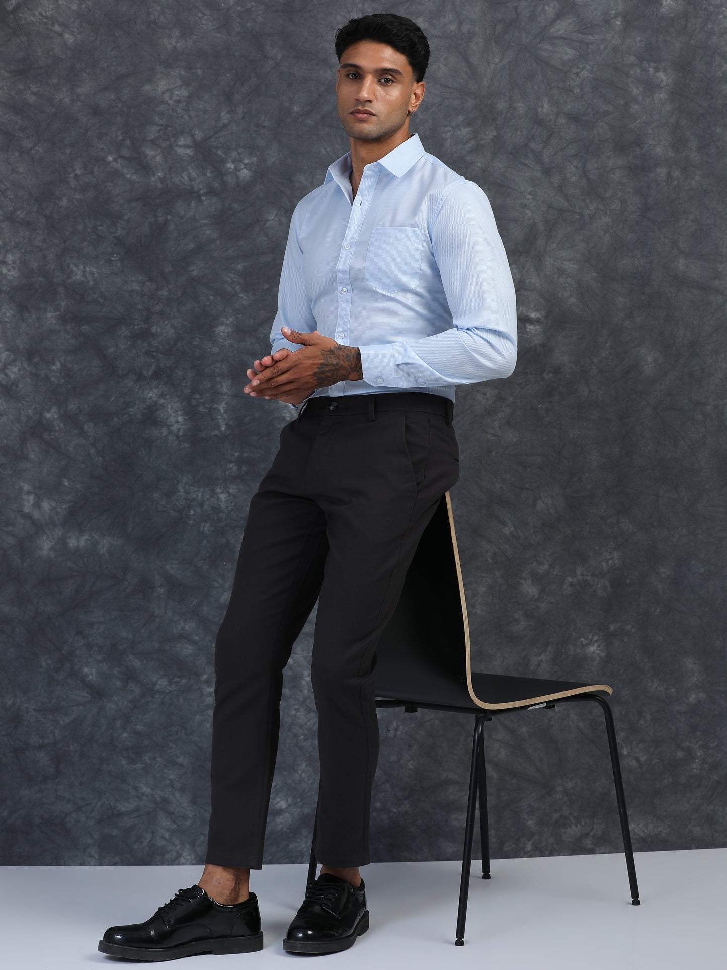 Hex Blue Giza Formal shirts