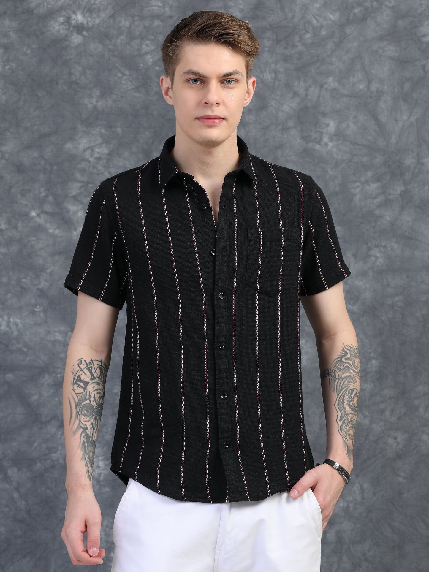 Black Striped Shirt
