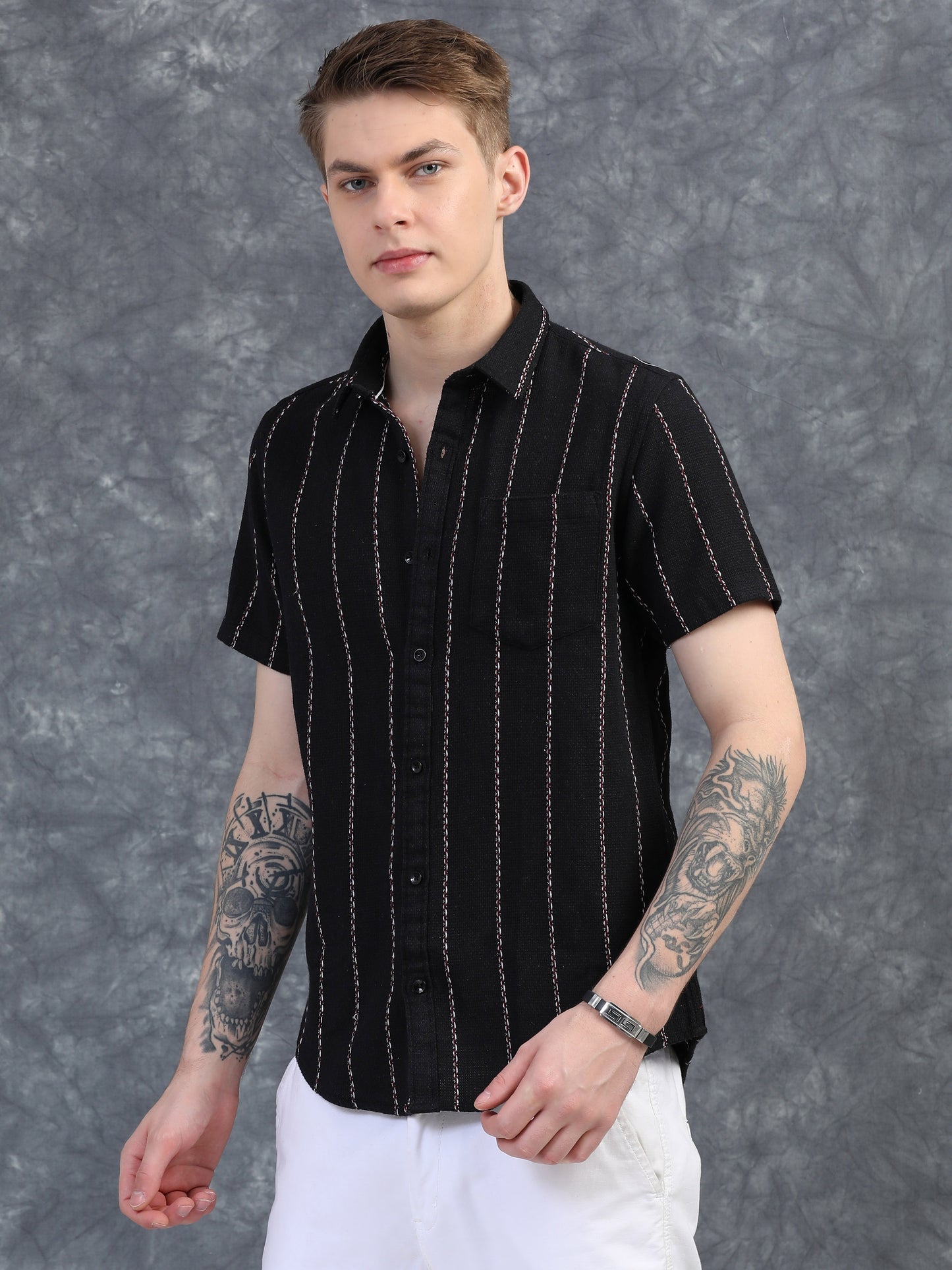 Black Striped Shirt