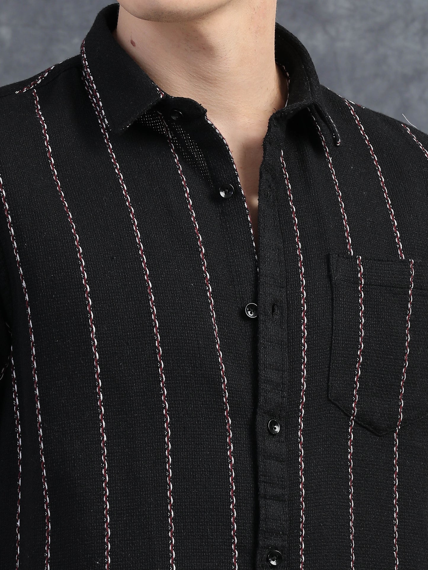 Black Striped Shirt