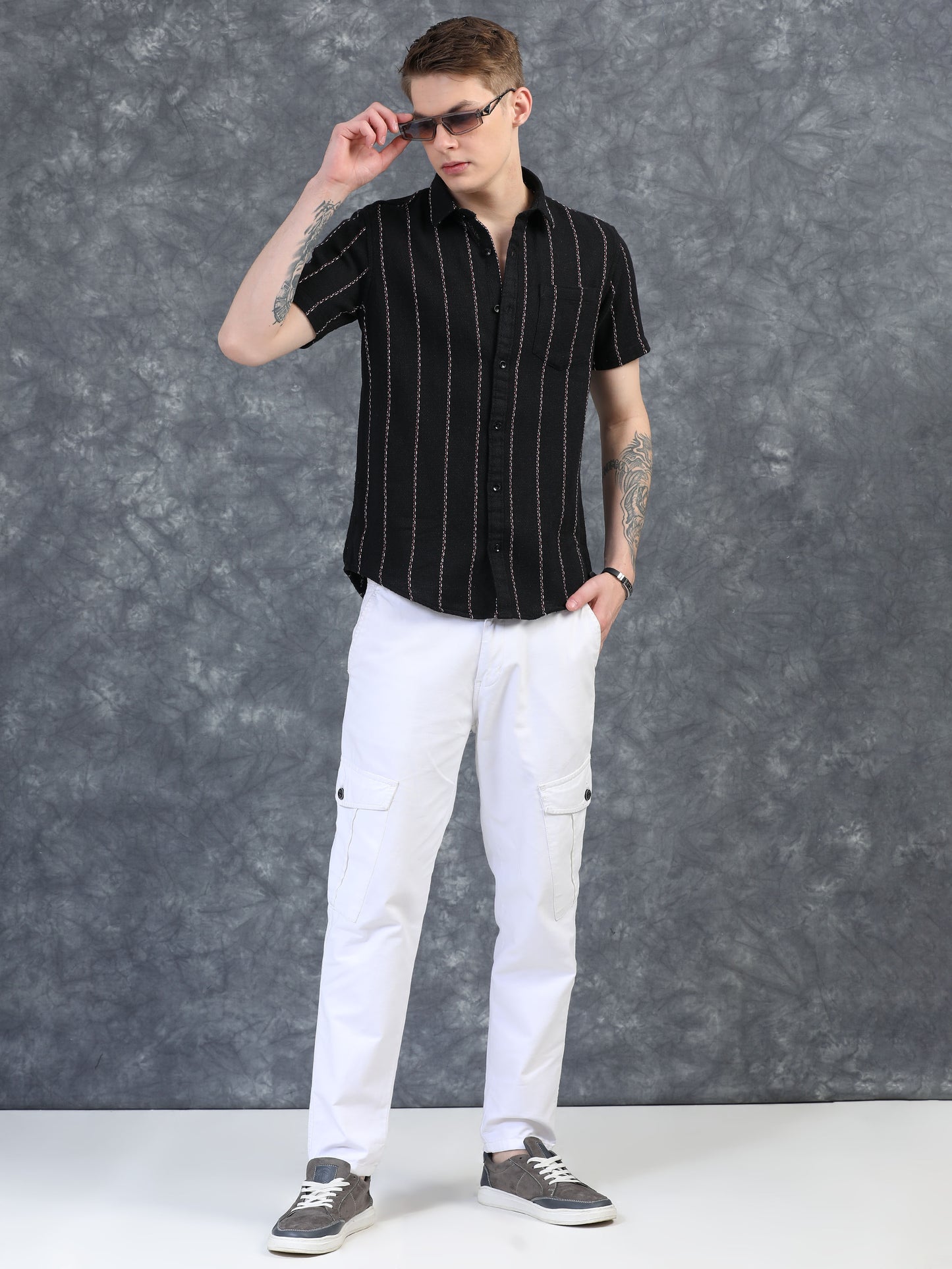 Black Striped Shirt