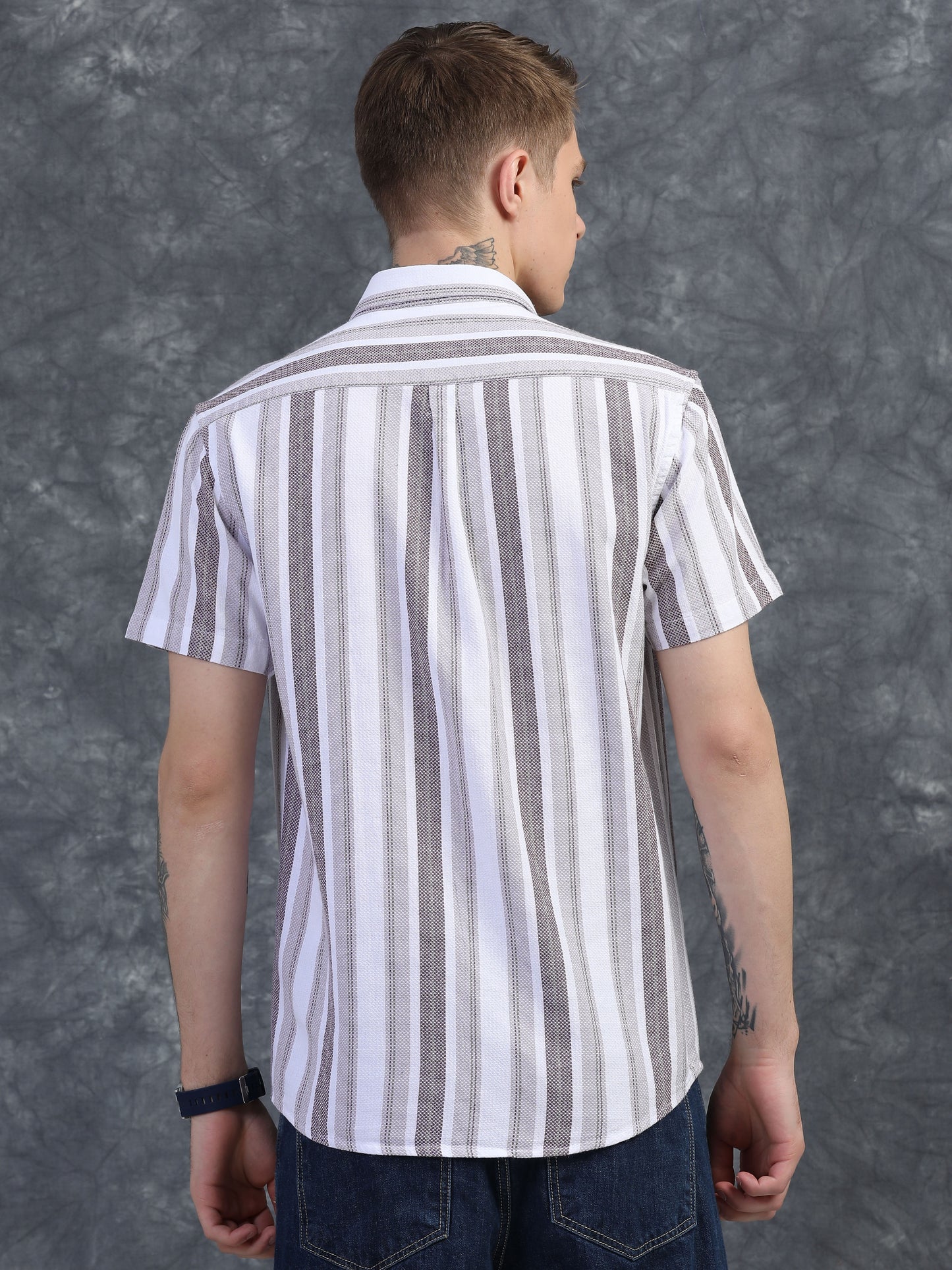 Brown Striped Shirt