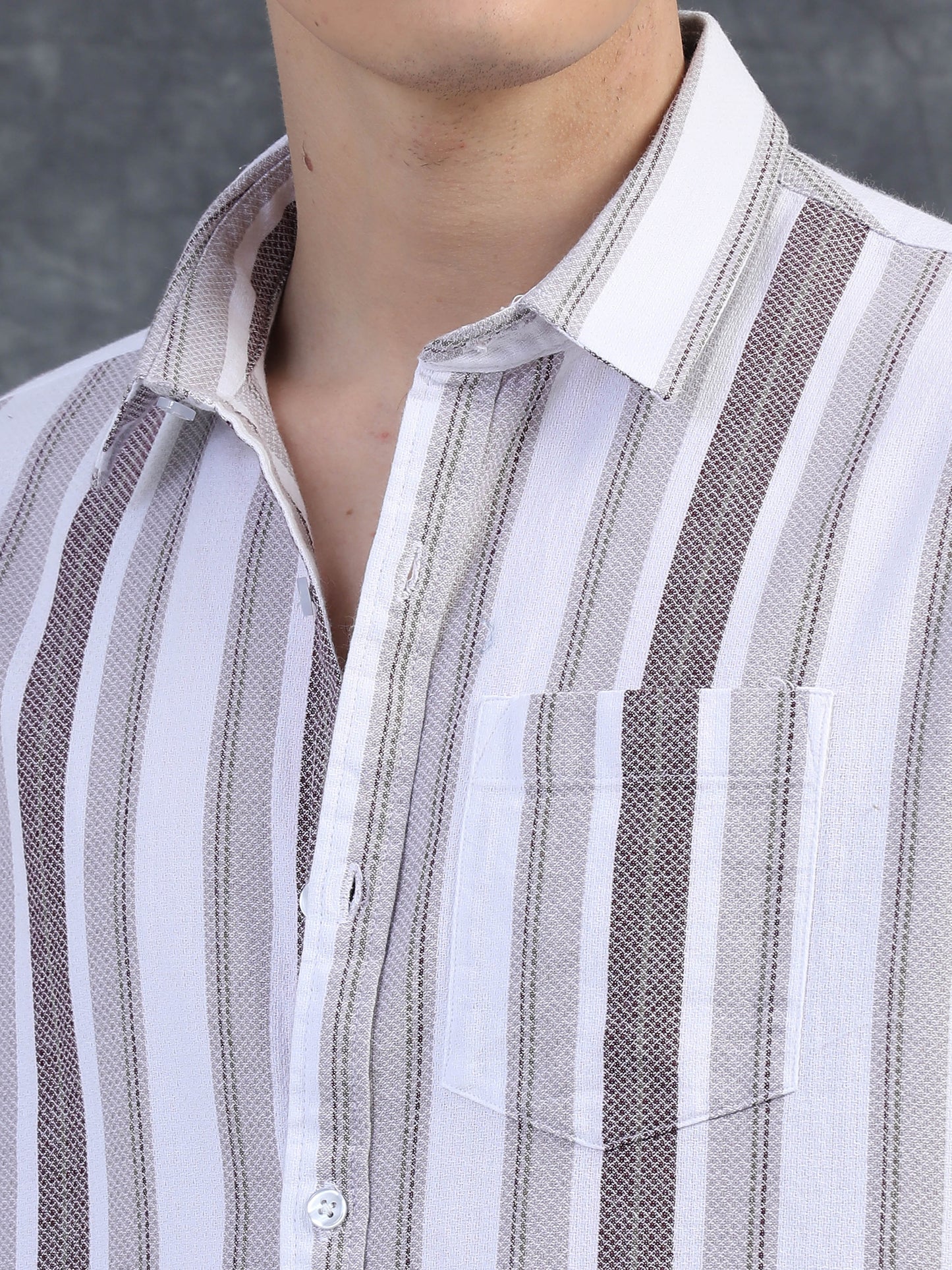 Brown Striped Shirt