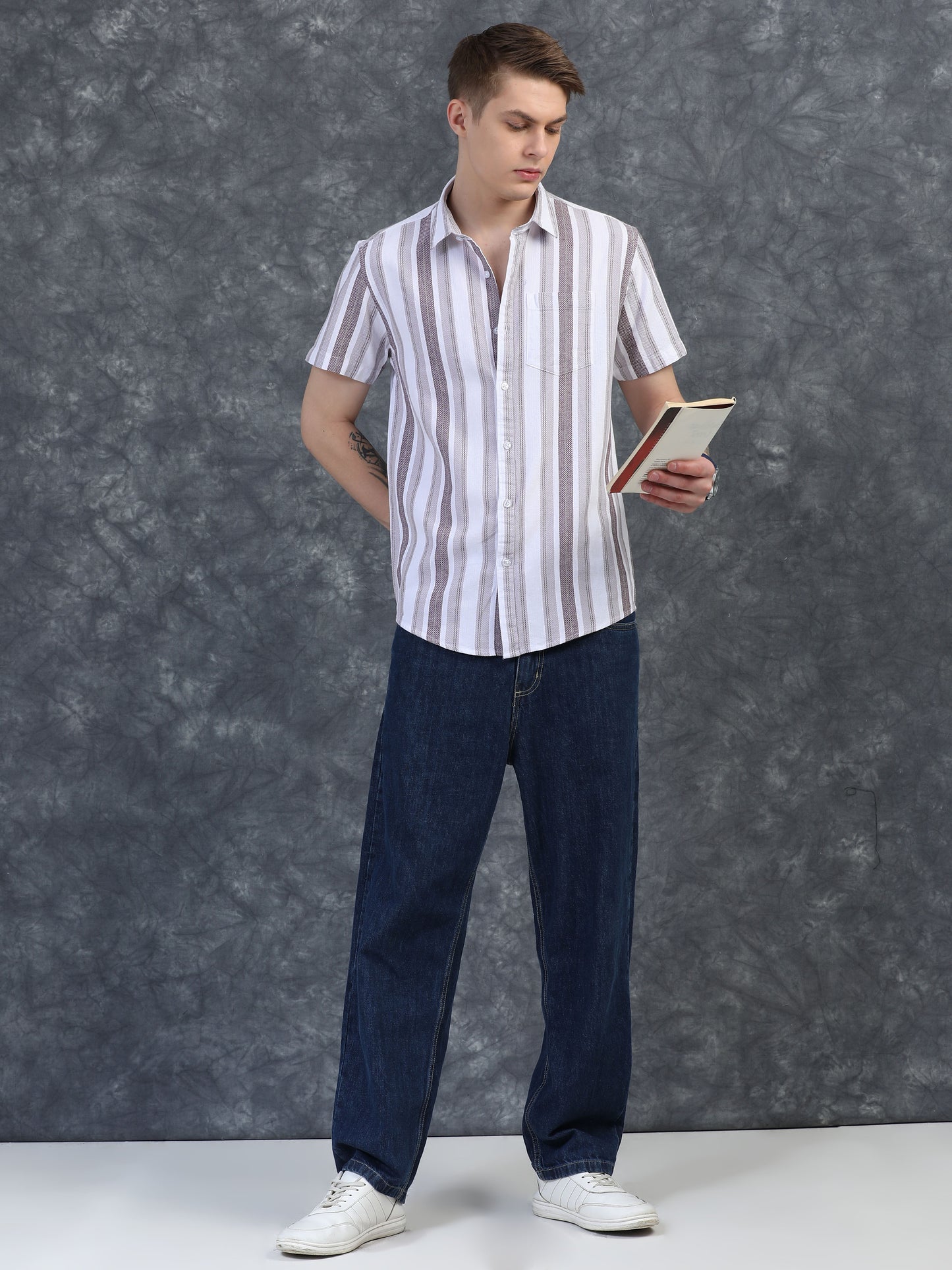 Brown Striped Shirt